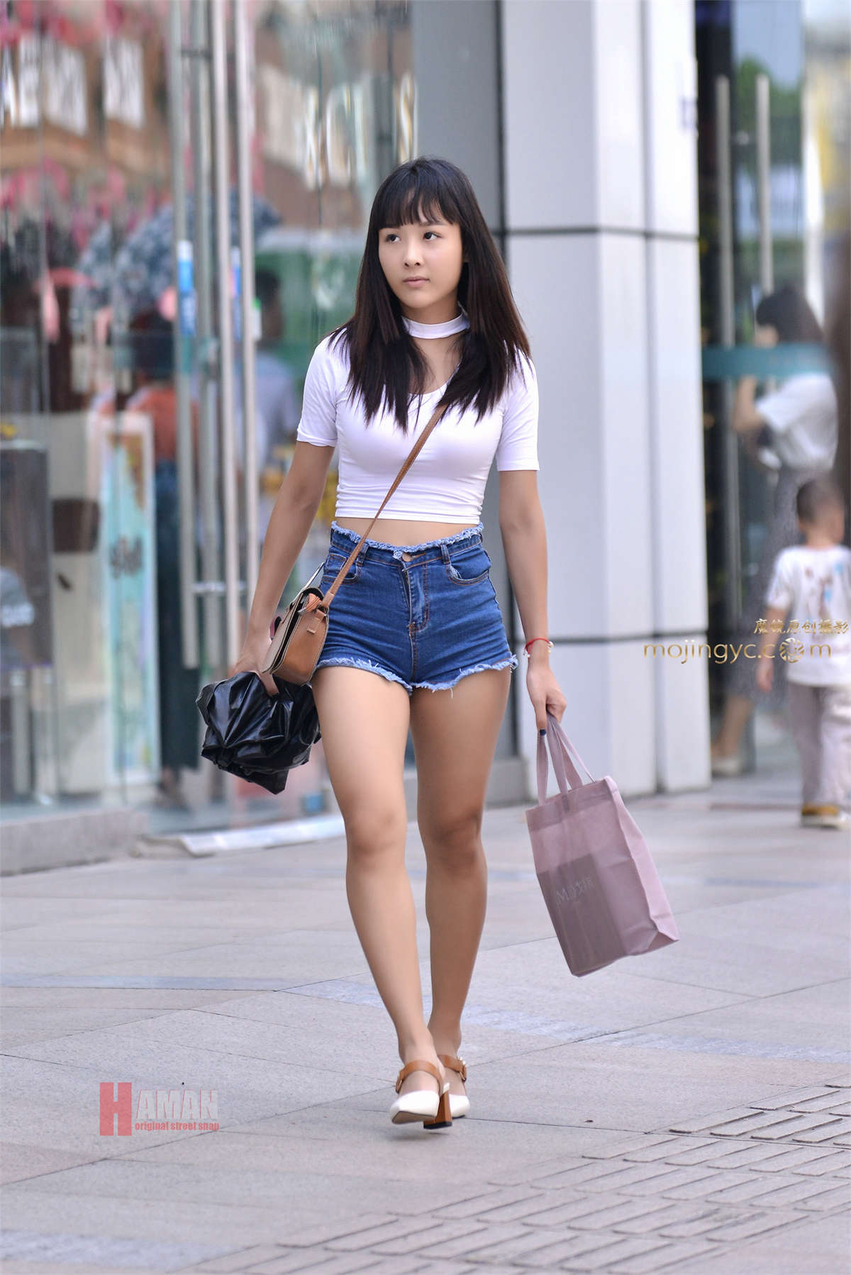 远射篇——牛仔热裤街拍-日更街拍