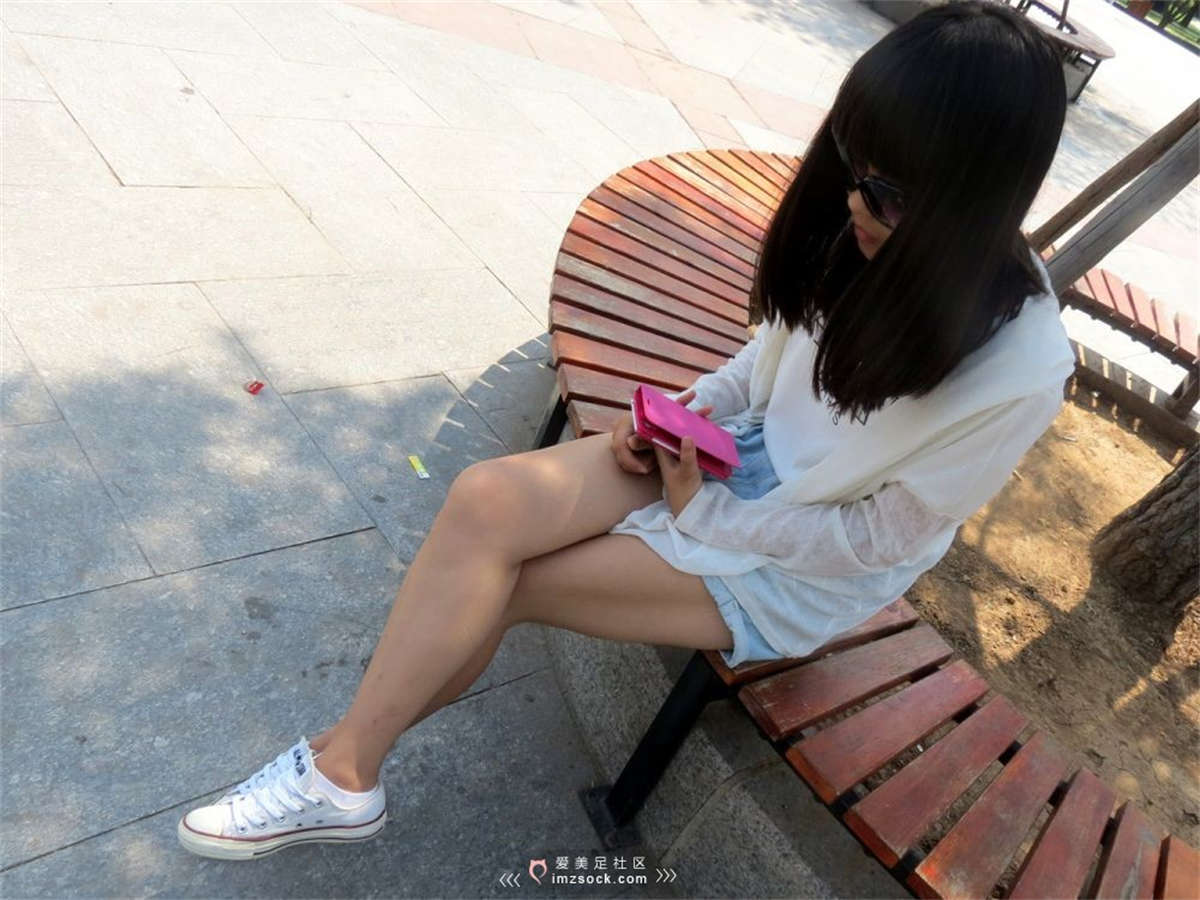 MZSOCK-2018 No.24 嫩腿帆布鞋热裤女生棉袜【第一季】-日更街拍