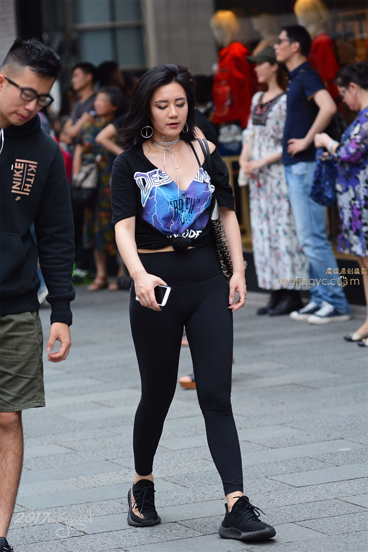 咔喳赛38 有点肥内T 鞋子太失败-日更街拍