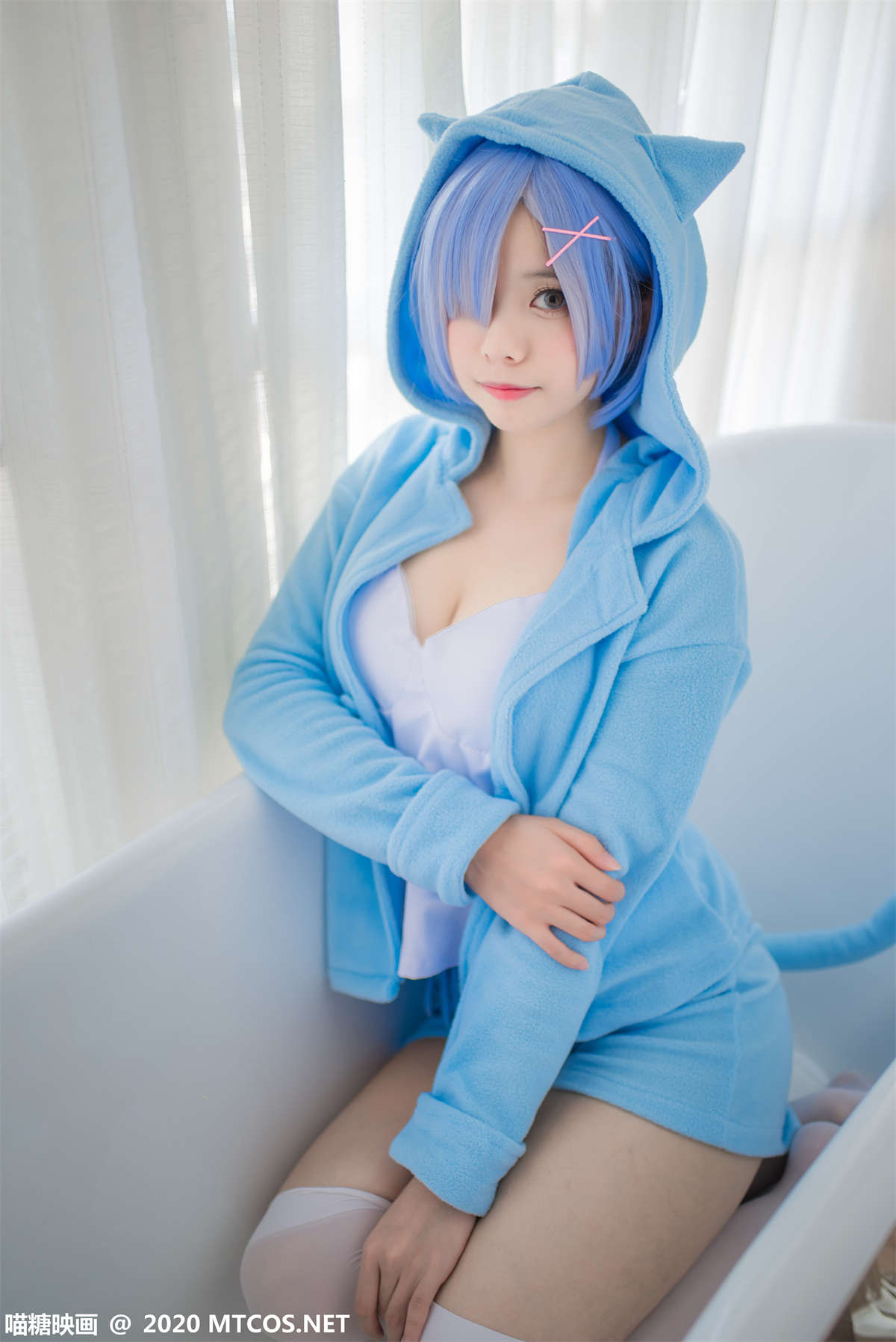 图片[2]-喵糖映画 VOL.221 蓝色雷姆-日更街拍