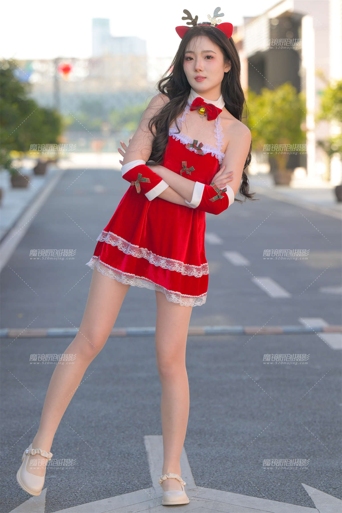 圣诞美眉-日更街拍