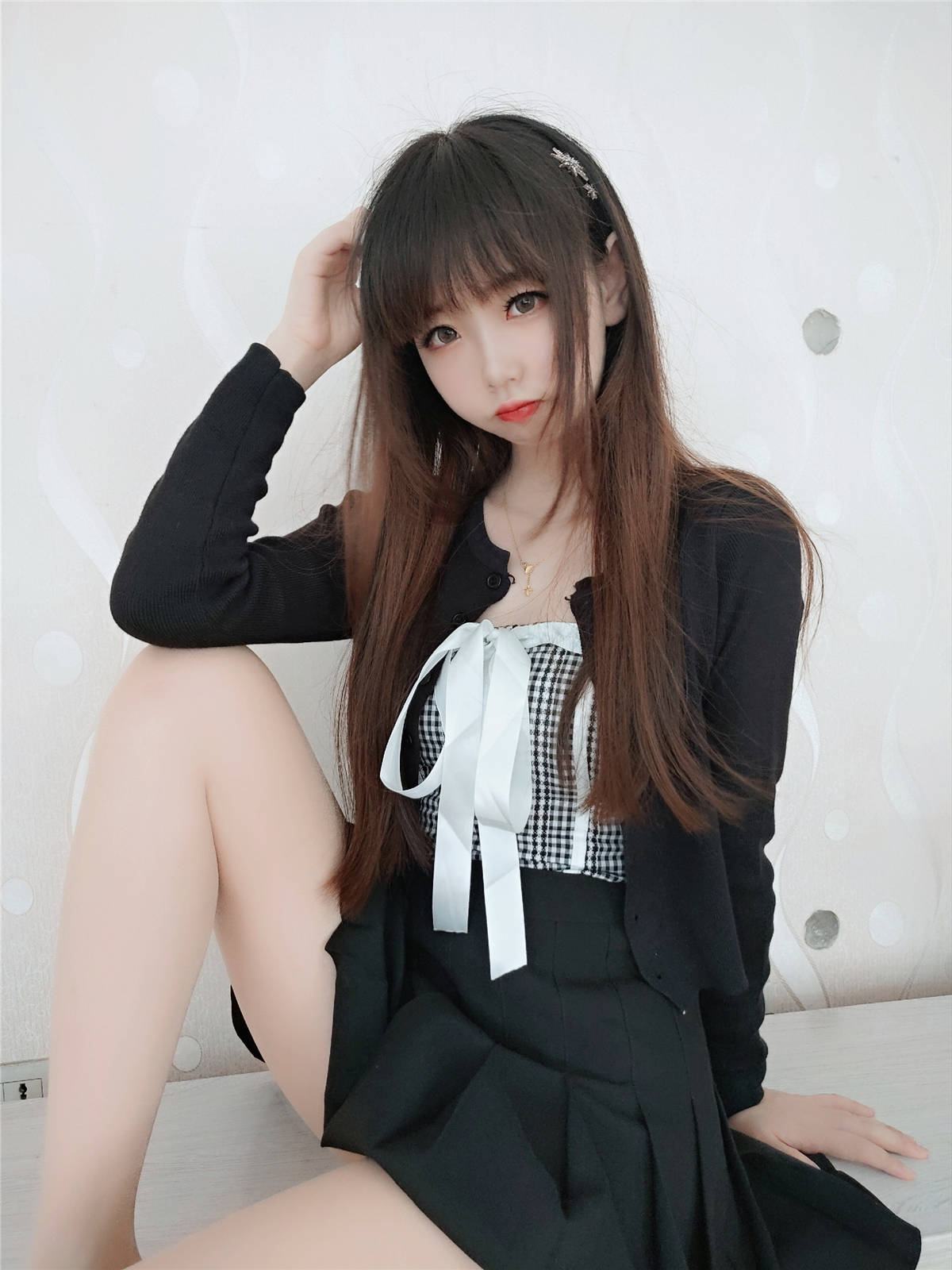 知名Coser-雪琪SAMA No.39 肉丝连衣裙-日更街拍