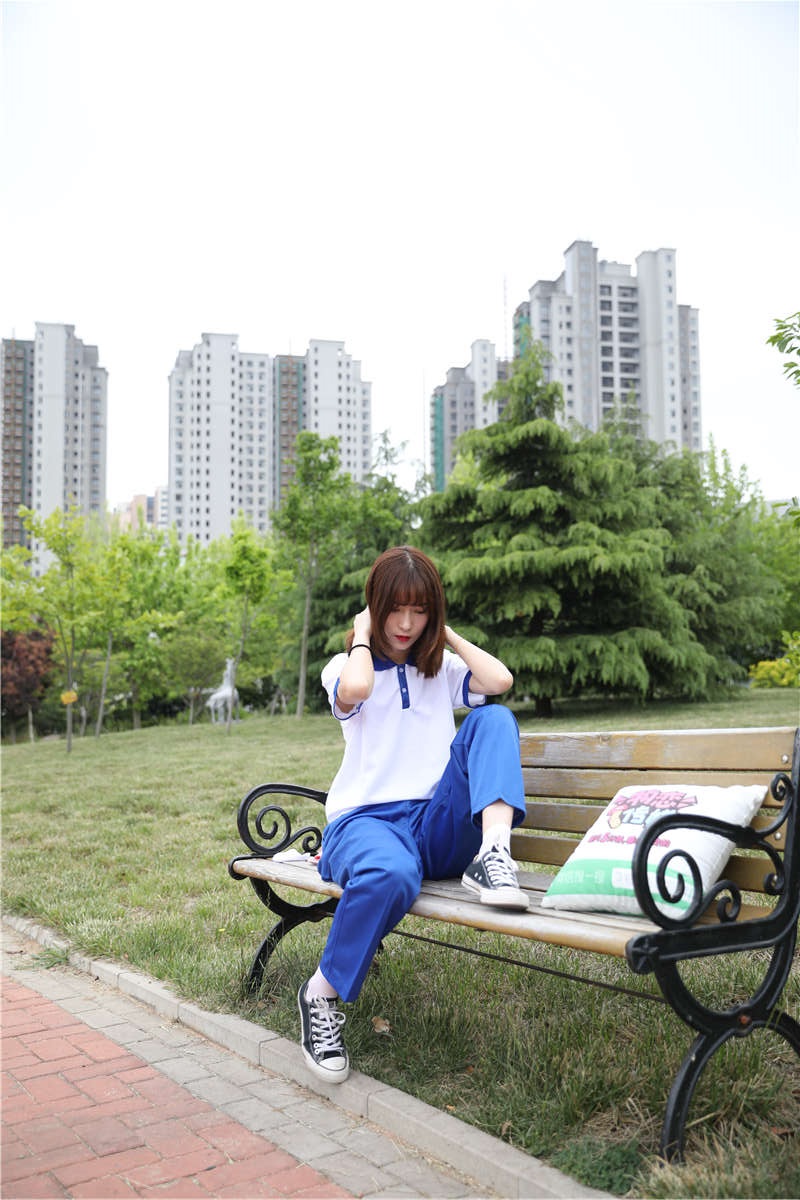 图片[2]-物恋传媒No.151期：猫耳-母校里的校服情结-日更街拍