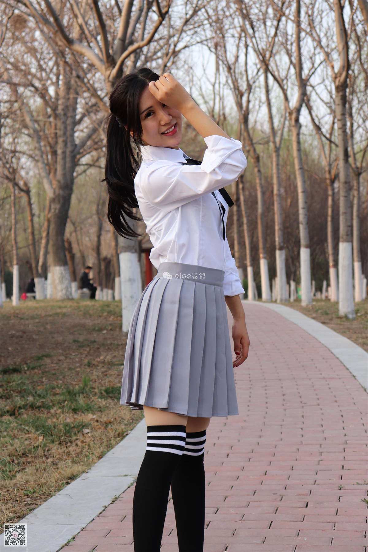 图片[2]-SIEE丝意 NO.060 安安 学生长筒袜-日更街拍