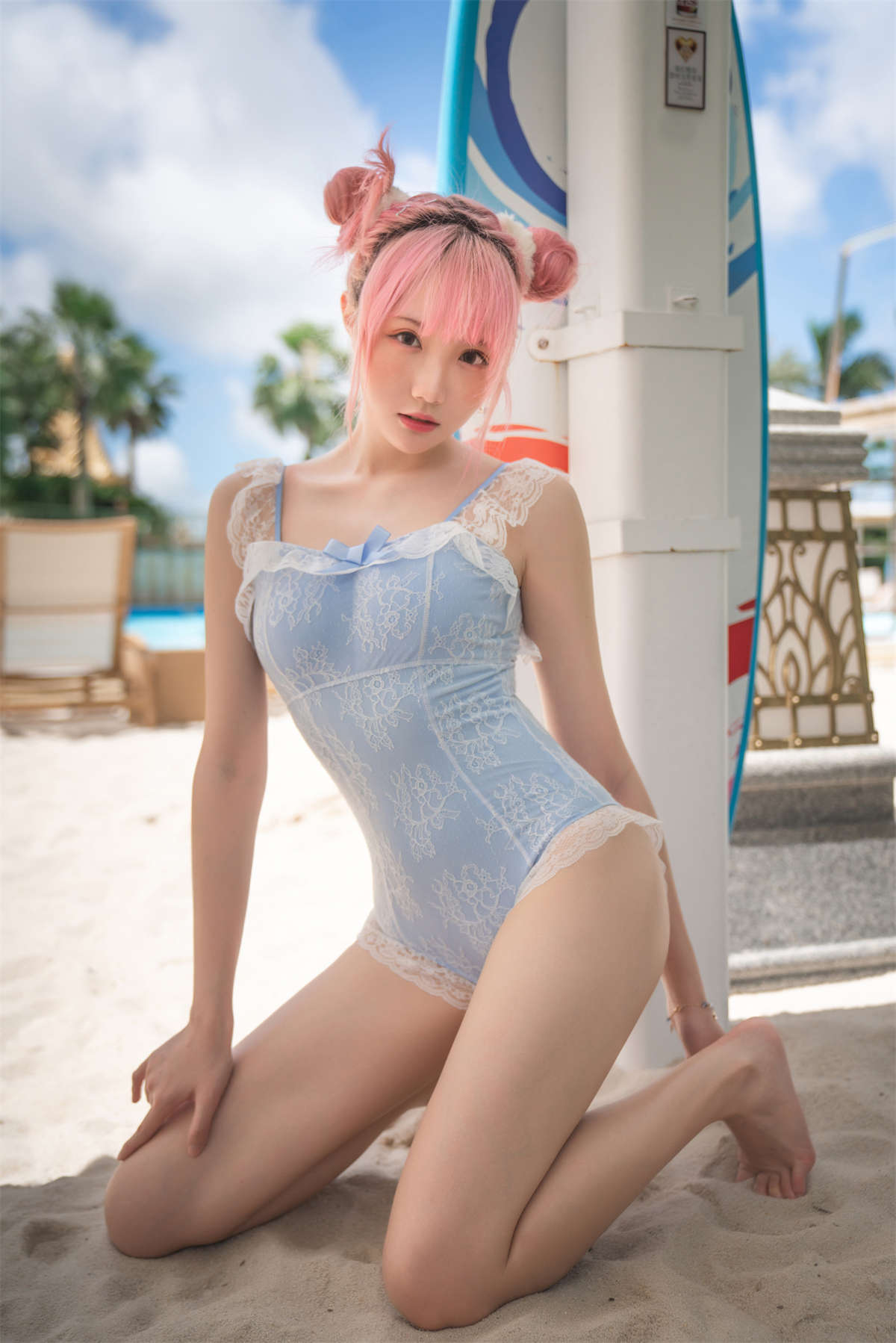 图片[2]-微博知名coser瓜希酱 度假水着-日更街拍