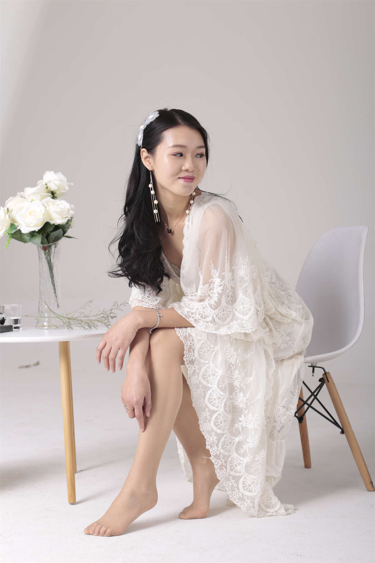 奈丝写真 NO.112 小敏-自带仙气的蕾丝裙-日更街拍