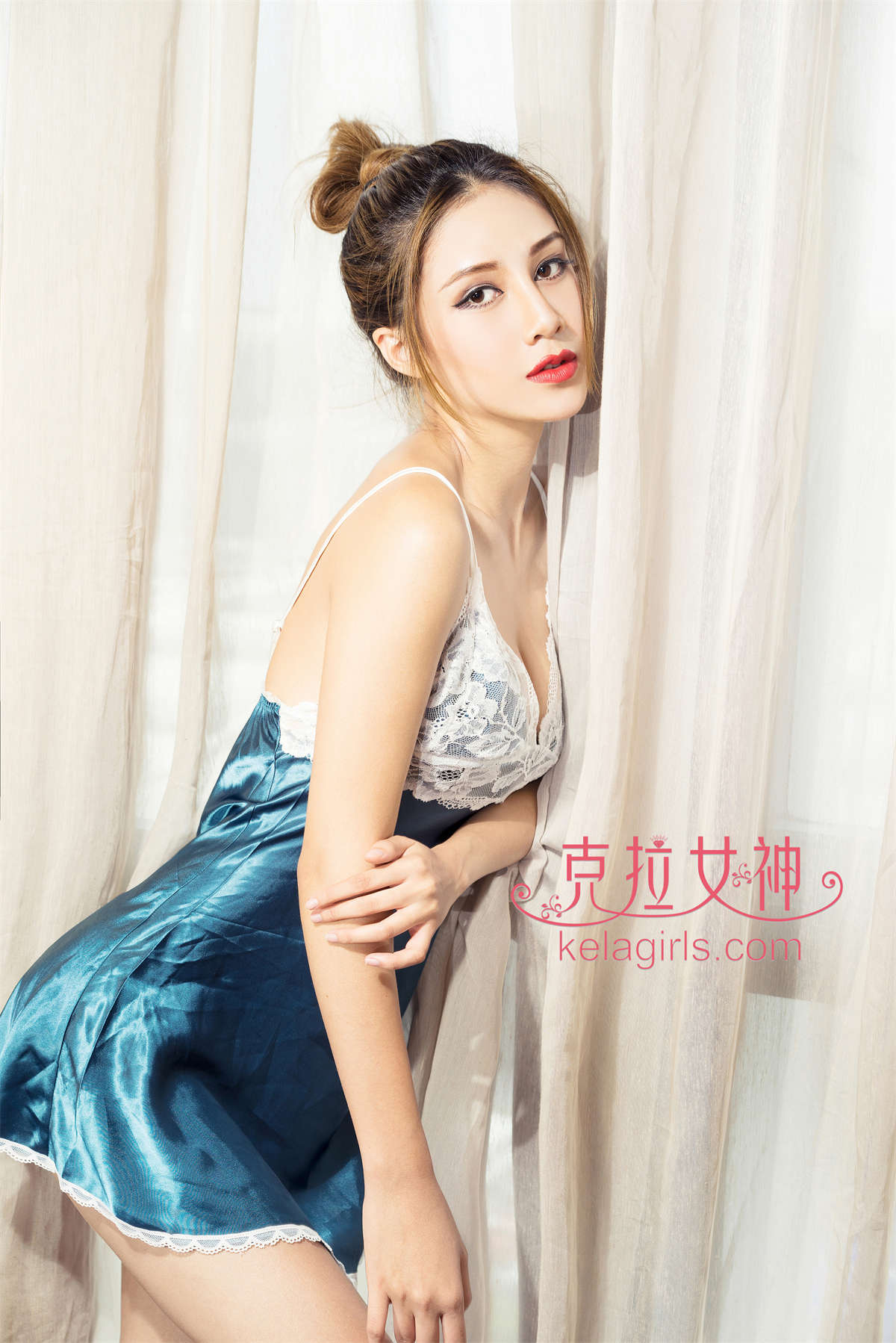 Kelagirls克拉女神 2017.03.18 Abby 蓝丝夜寝春遗梦-日更街拍
