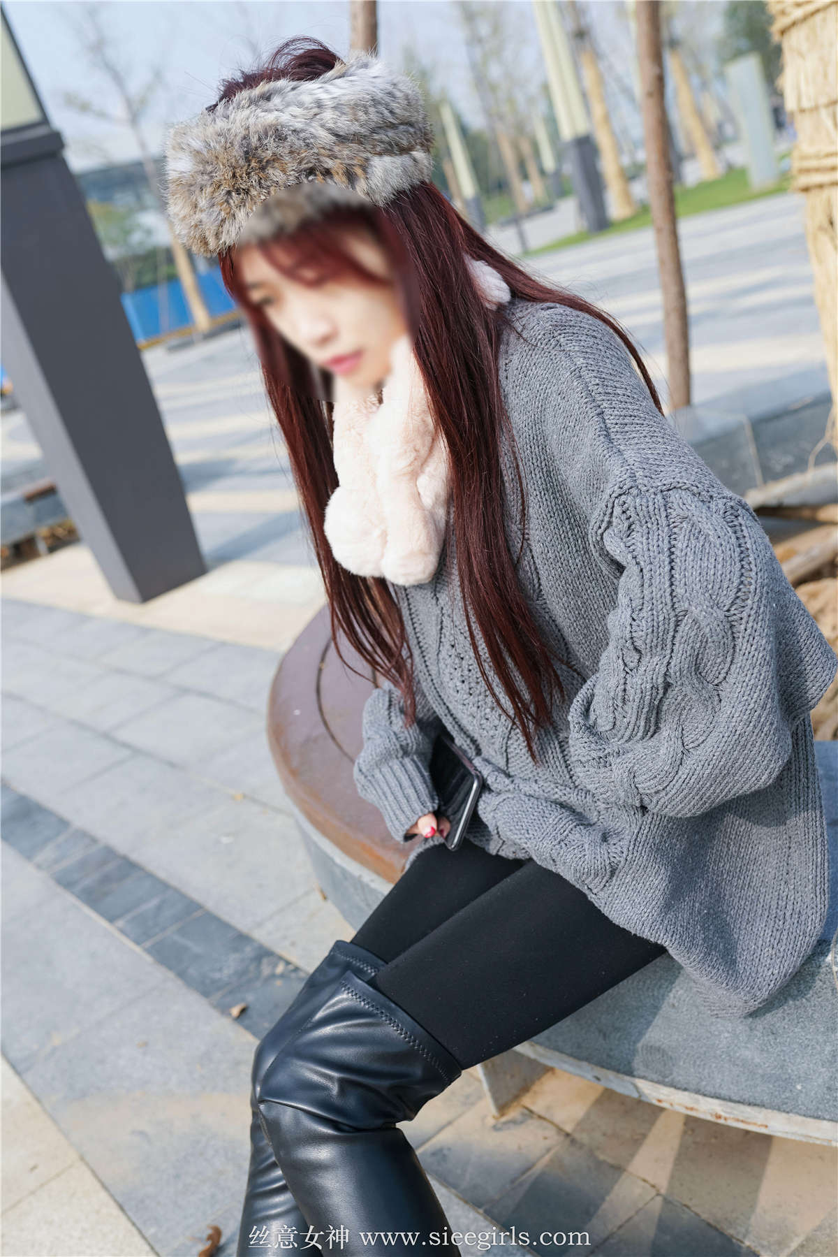 图片[2]-SIEE丝意 NO.373 芊芊 秋意未尽，冬又望想-日更街拍