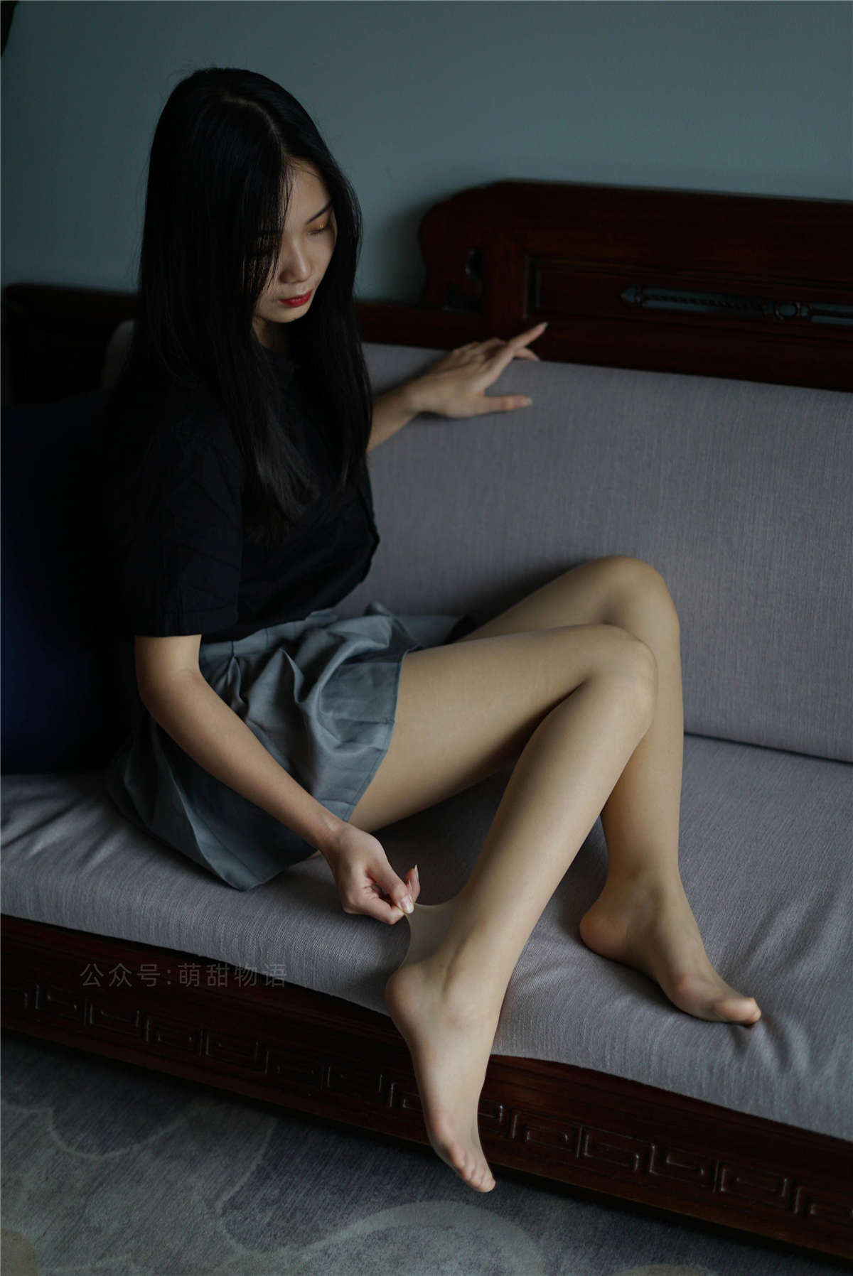 学妹加速跑 No.121 短裙黑衬衣-小苏-日更街拍