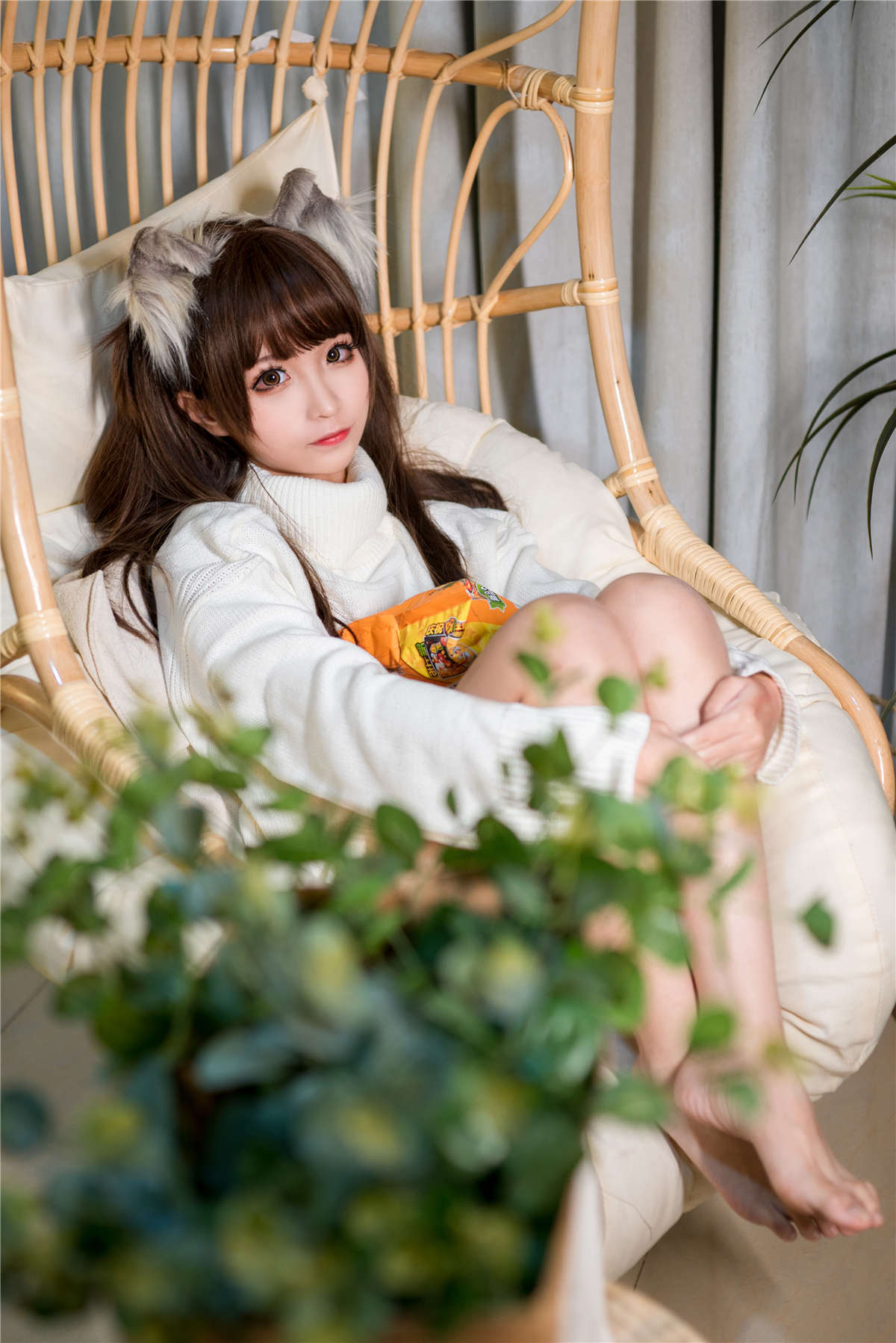 图片[2]-知名动漫博主-蠢沫沫 白毛衣-日更街拍