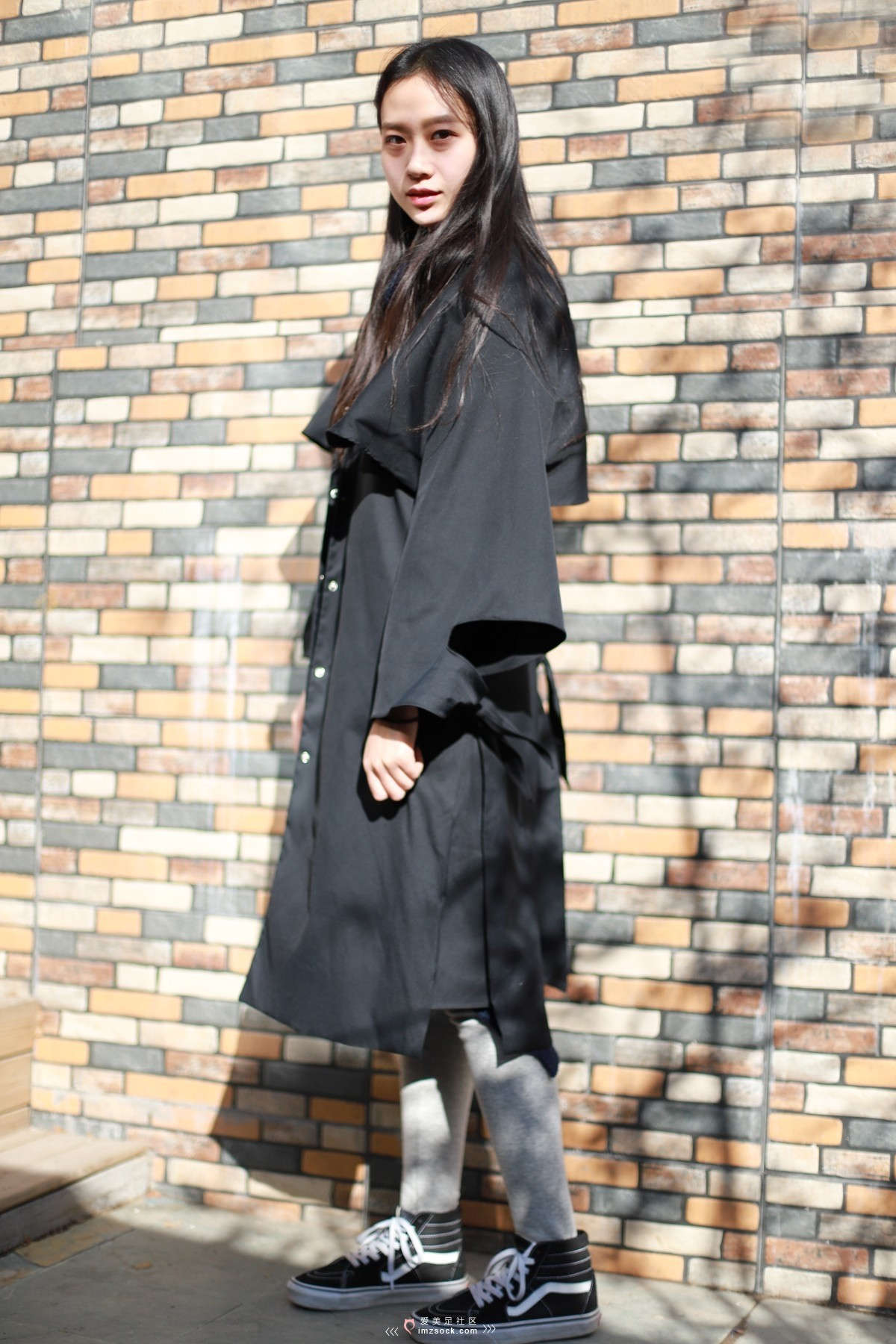 图片[2]-MZSOCK-2018 No.55 落落Vans 灰色打底裤-日更街拍