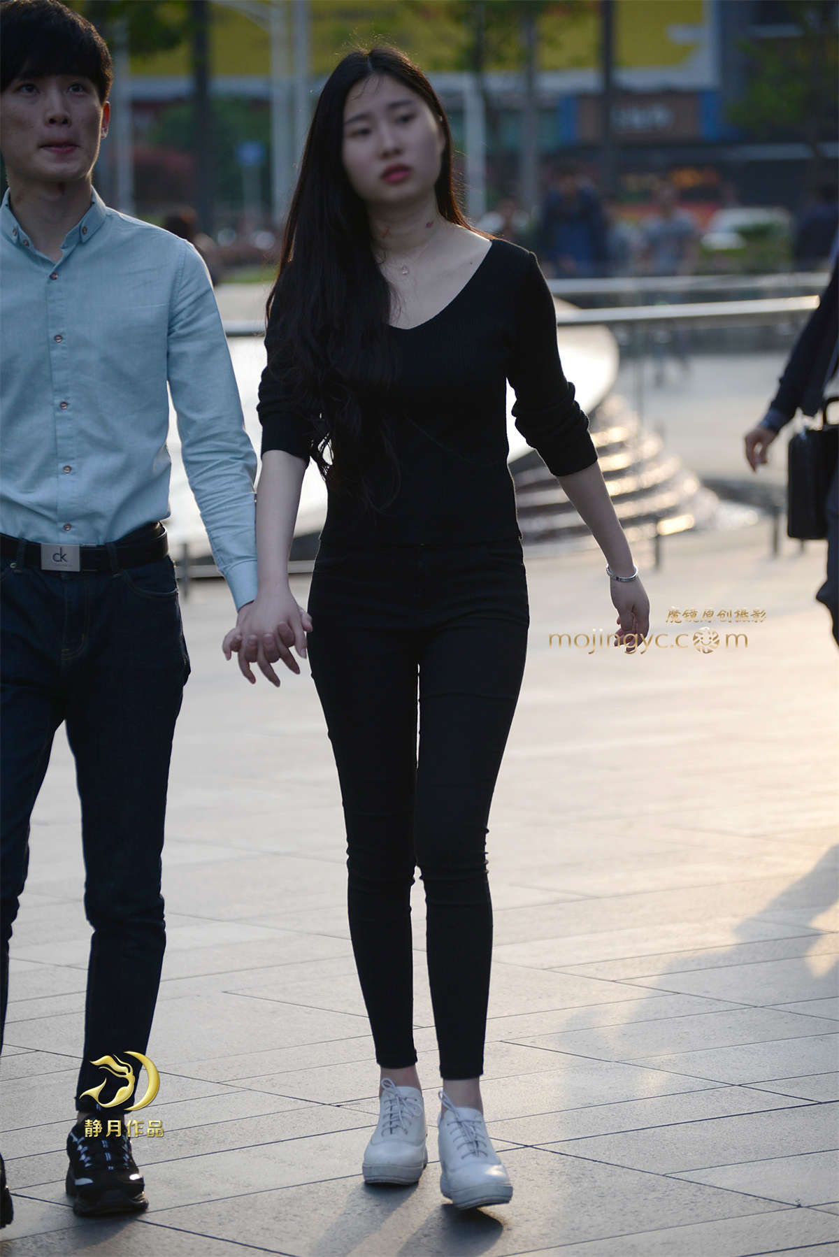 图片[2]-长发黑裤妹-（14P）-日更街拍