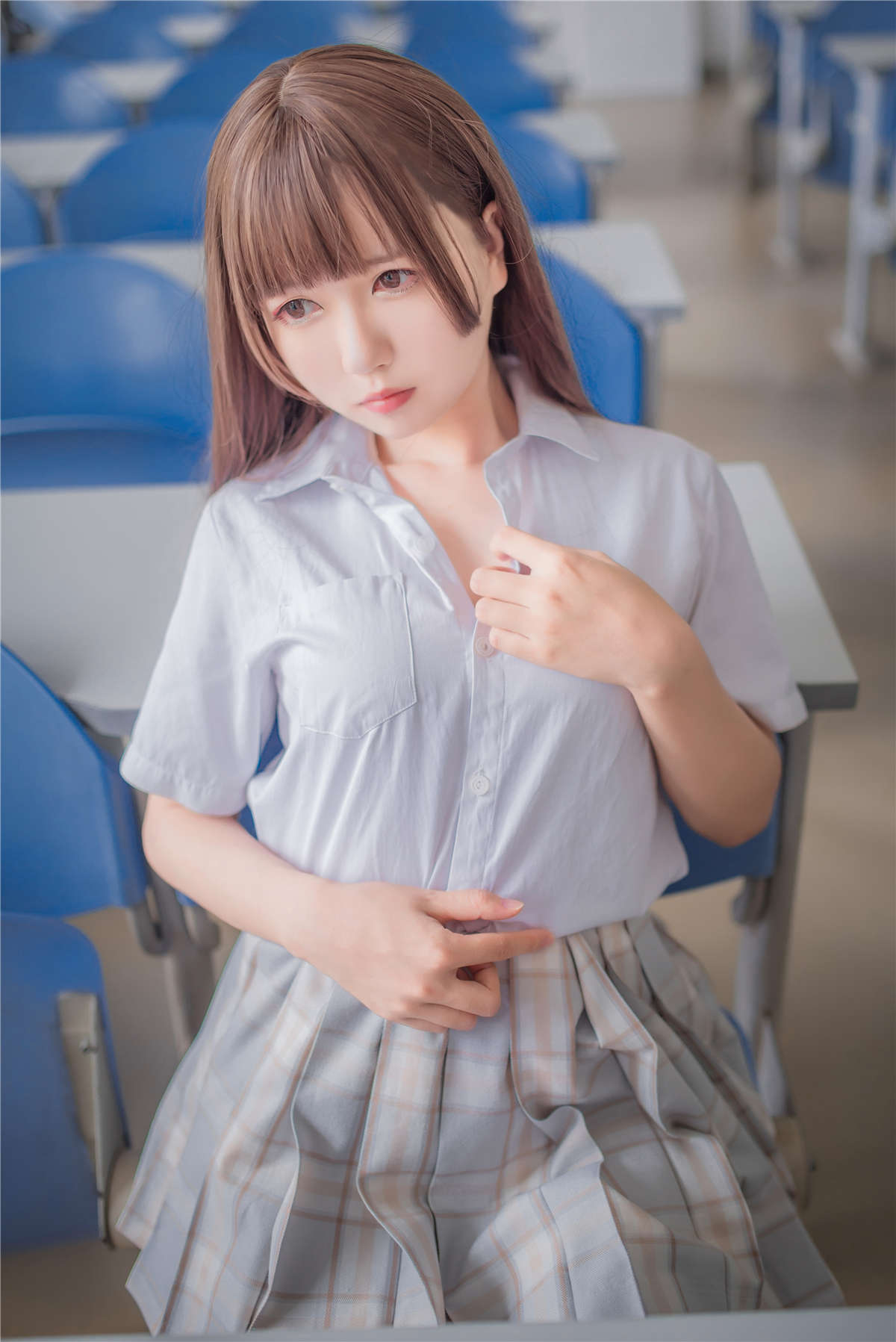 图片[2]-知名动漫博主-白金Saki No.9 制服黑丝-日更街拍