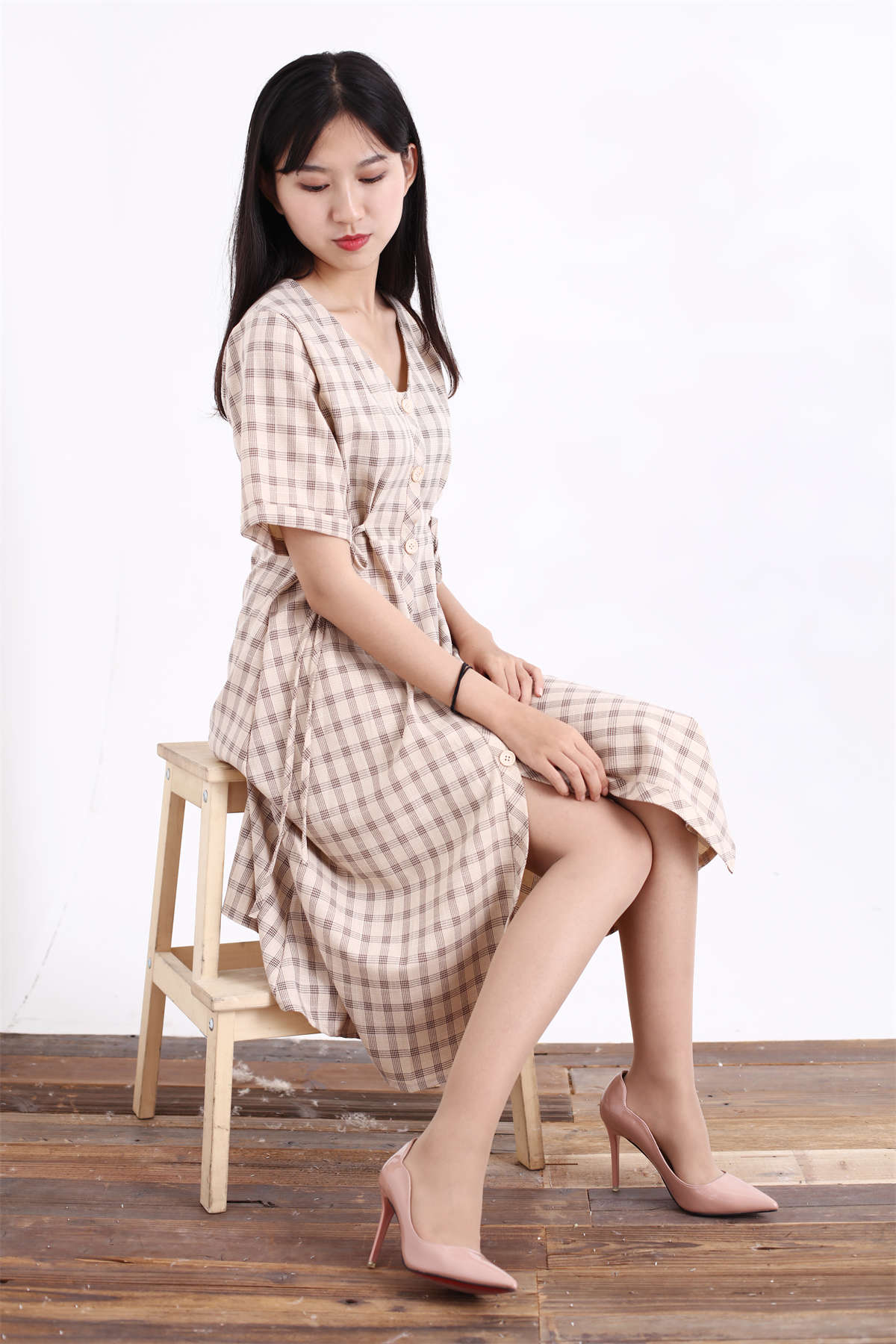 图片[2]-奈丝写真 NO.128 小橙子-80年代的复古衬衫裙-日更街拍