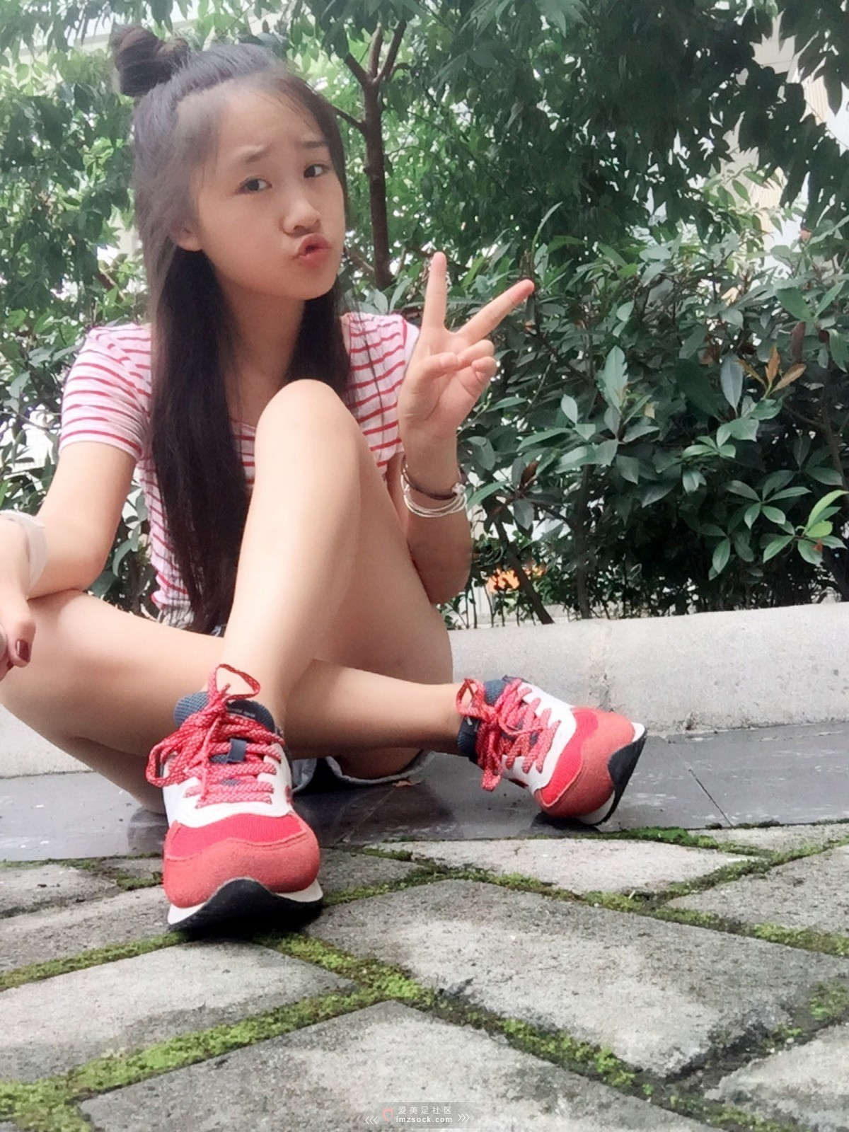 图片[2]-MZSOCK-2018 No.65 白色蕾丝船袜小可爱-日更街拍