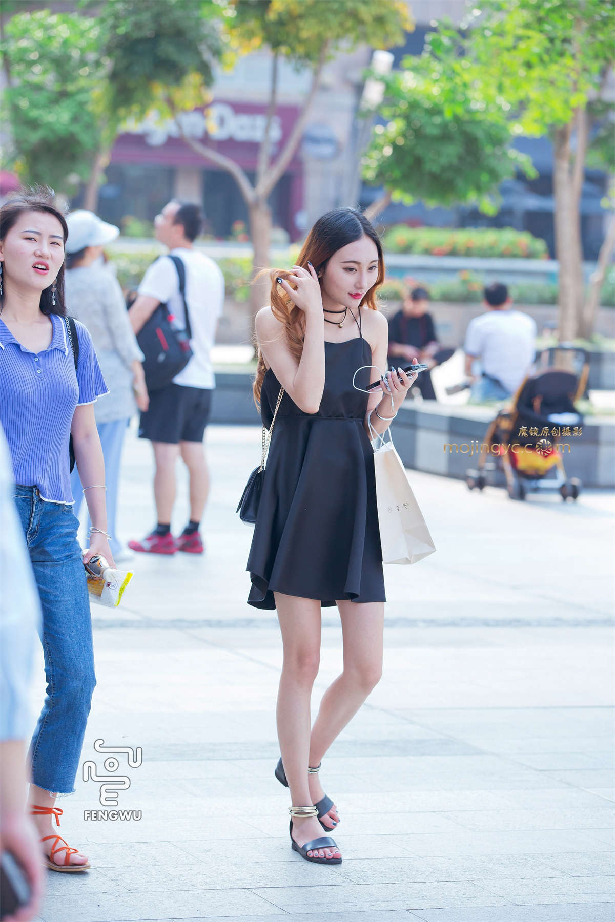 连衣裙，裸腿，凉鞋（13）-日更街拍