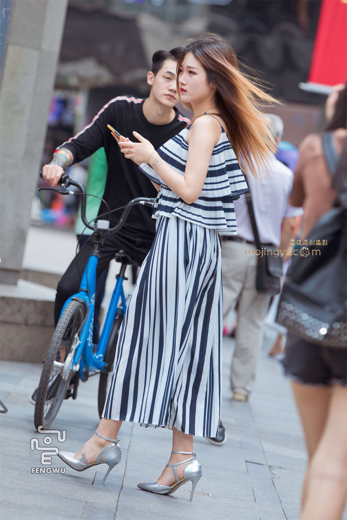 连衣长裤，高跟，美女（12）-日更街拍