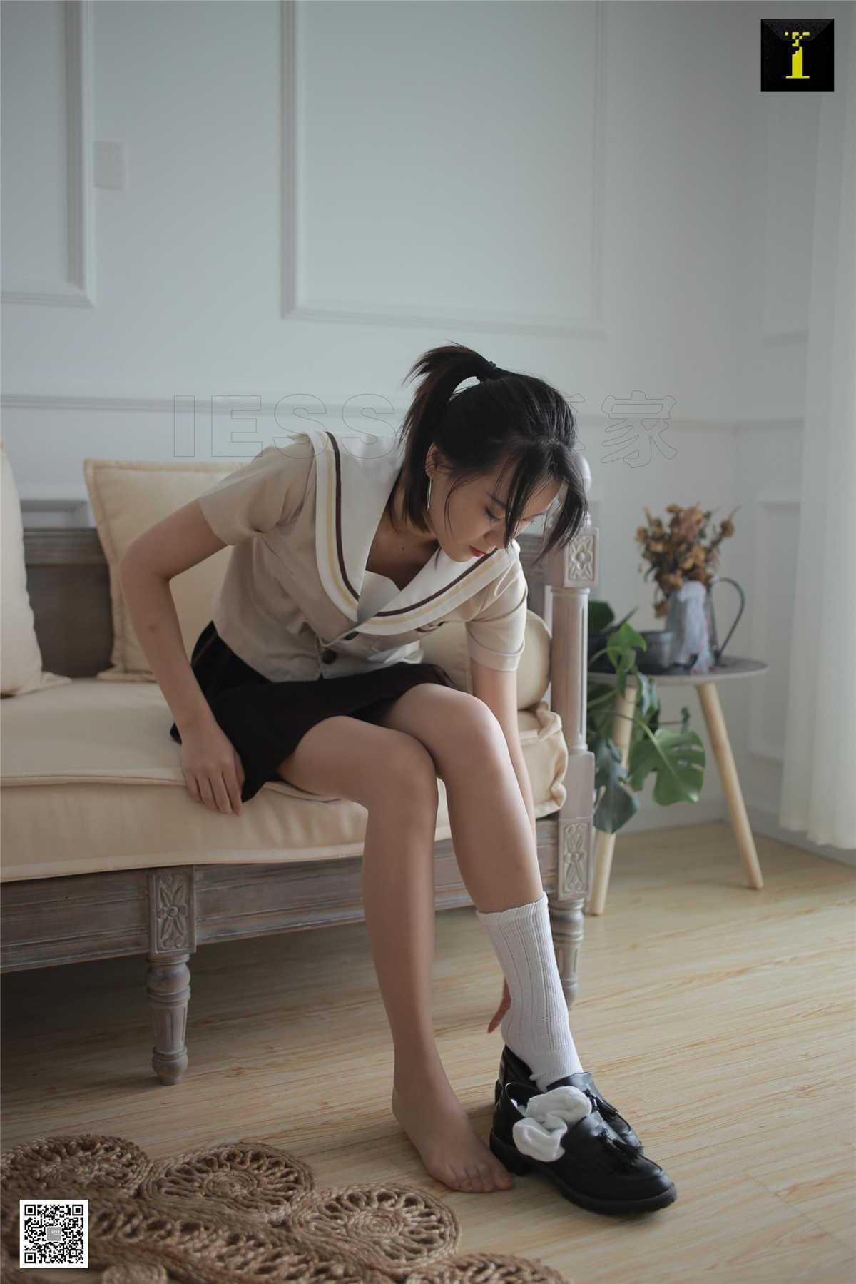 图片[2]-IESS异思趣向 丝享家555期：小衫初尝JK棉袜小衫-日更街拍