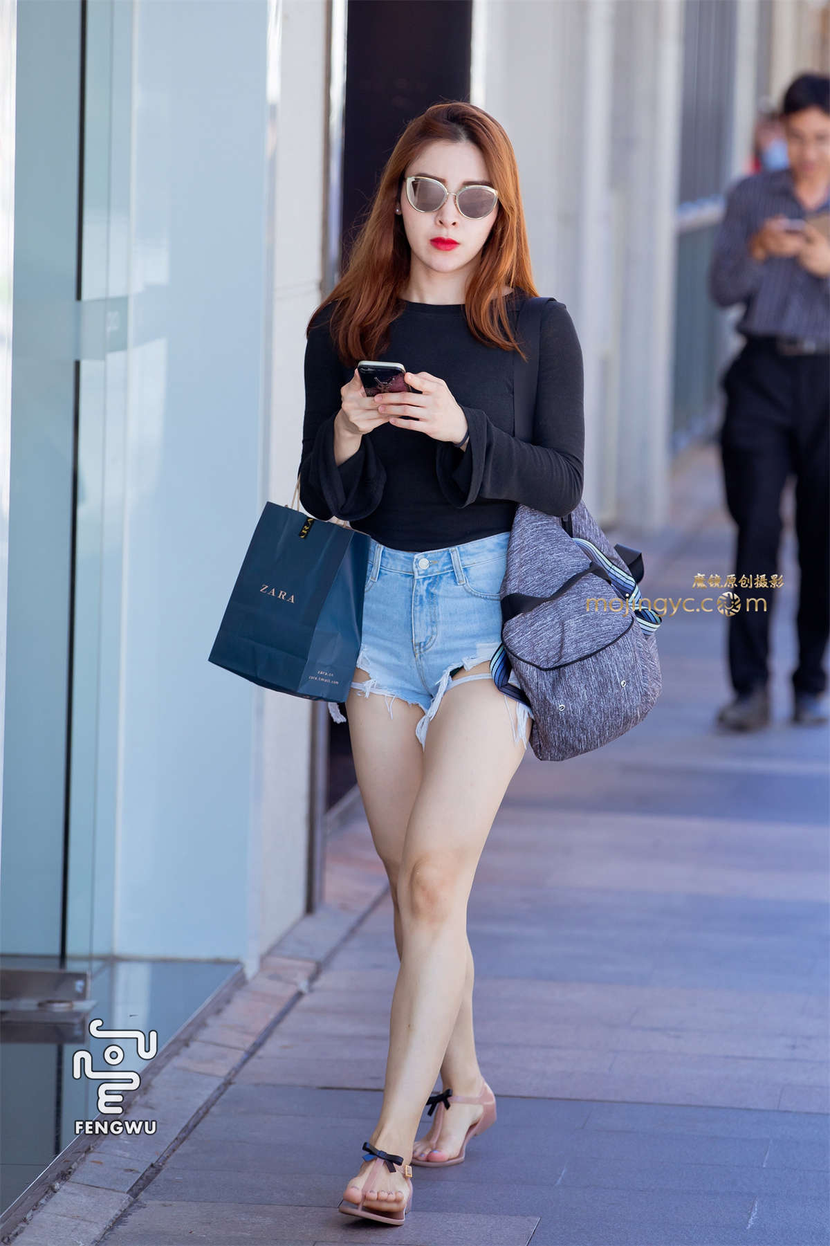 图片[2]-热裤，丰韵裸腿，凉鞋（10）-日更街拍