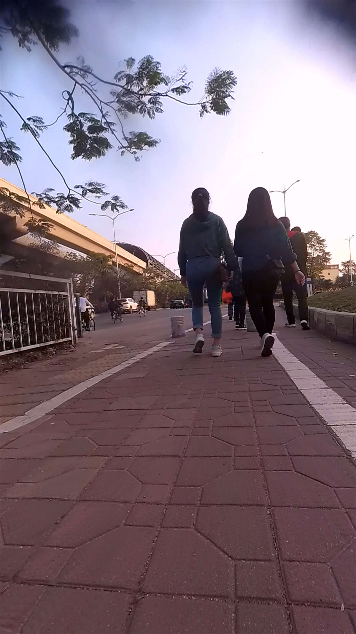 图片[2]-紧身蓝牛纯情马尾辫少女-日更街拍