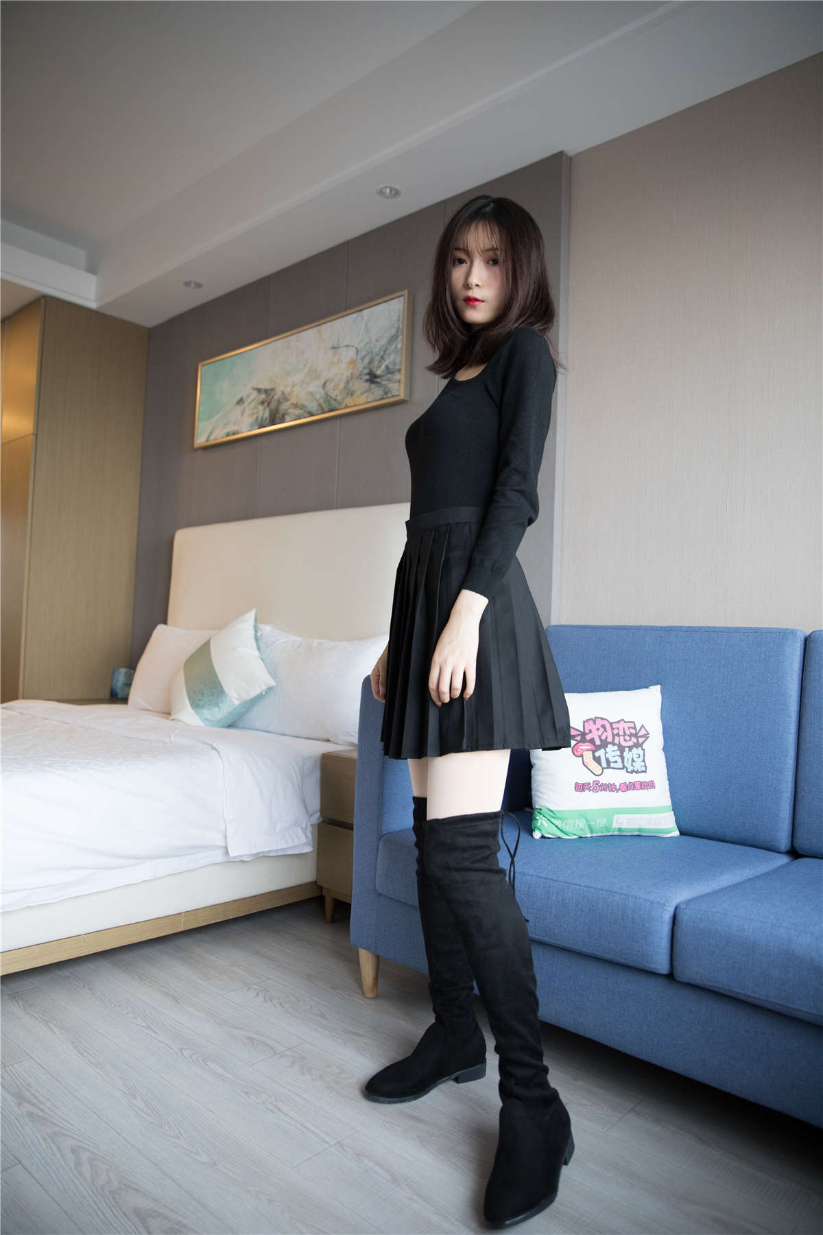 物恋传媒259期：猫耳-红与黑蔷薇-日更街拍