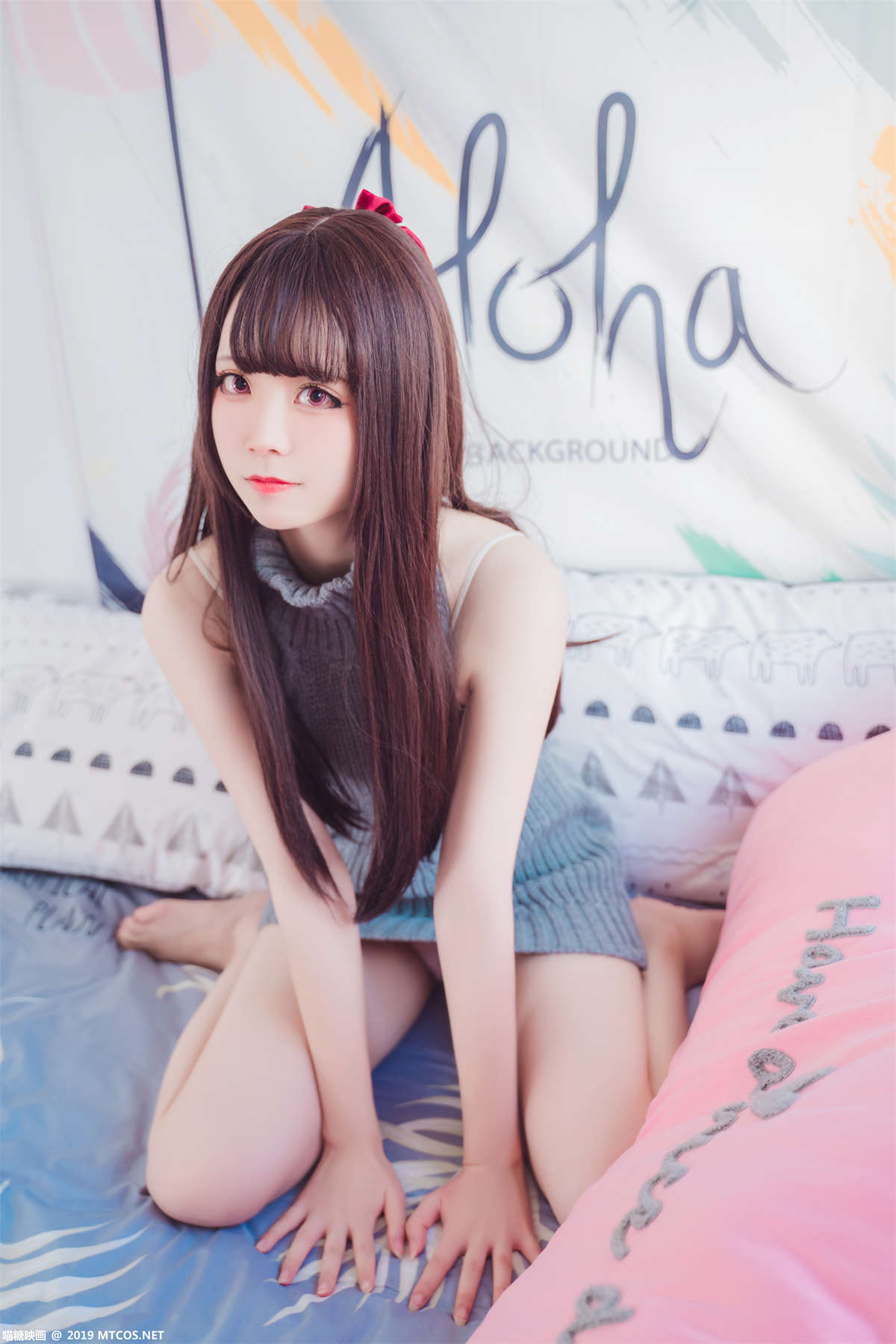 喵糖映画 VOL.030 露背毛衣-日更街拍