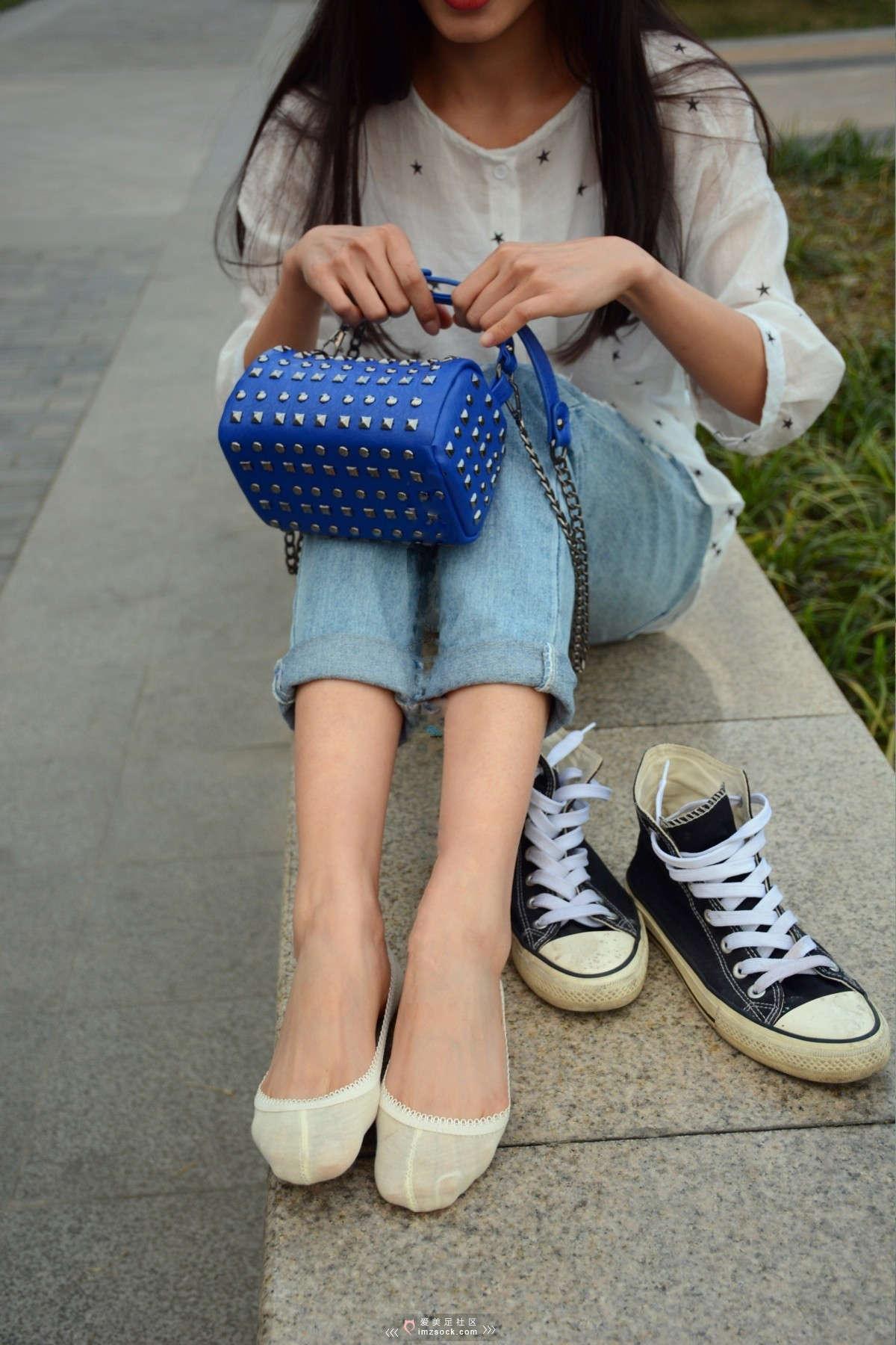 图片[2]-MZSOCK-2018 No.77 广场上约拍 帆布鞋船袜小姐姐【下】-日更街拍
