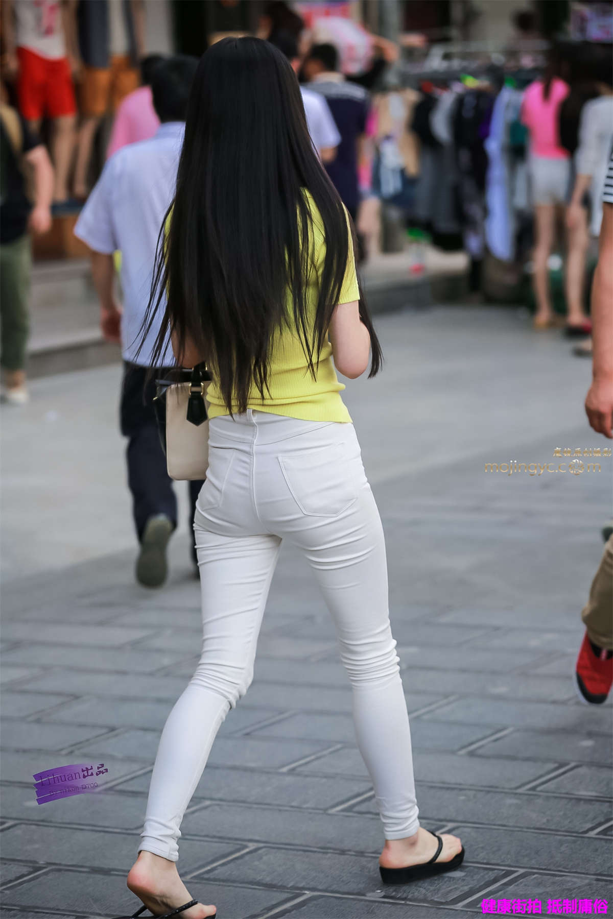 李欢原创-超极品白裤（25P）-日更街拍