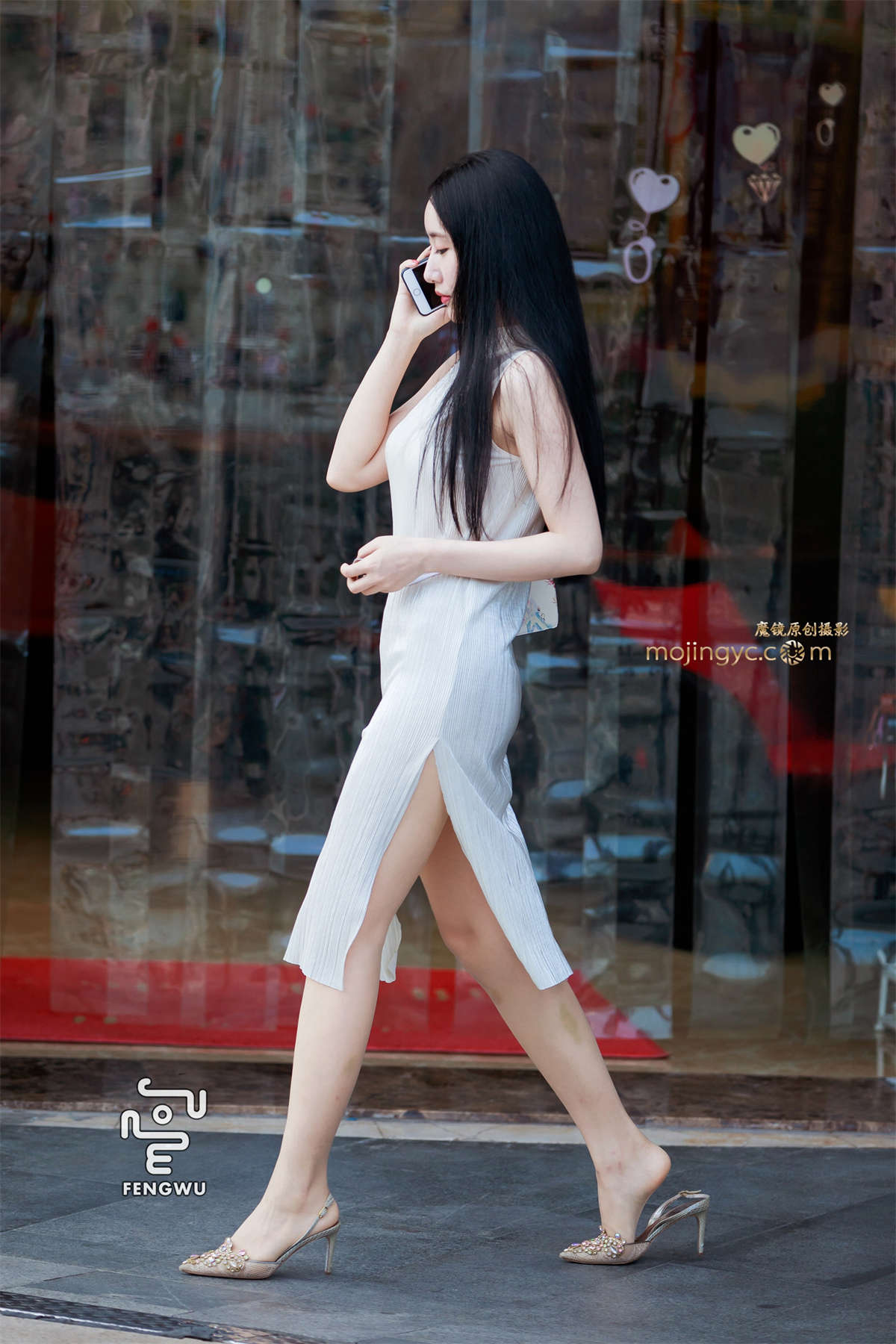 图片[2]-开叉连衣裙，肉丝，凉高，极品少妇-日更街拍