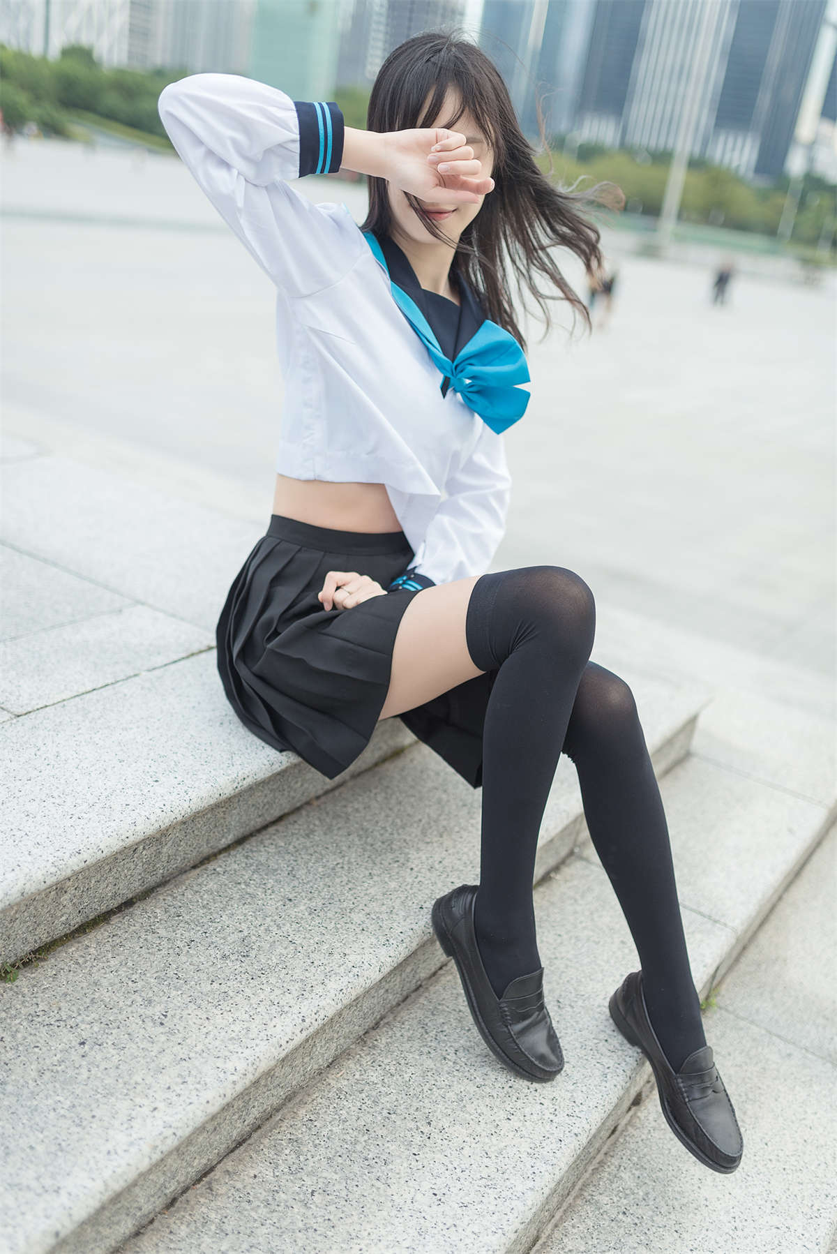 风之领域 NO.003 校服黑丝-日更街拍