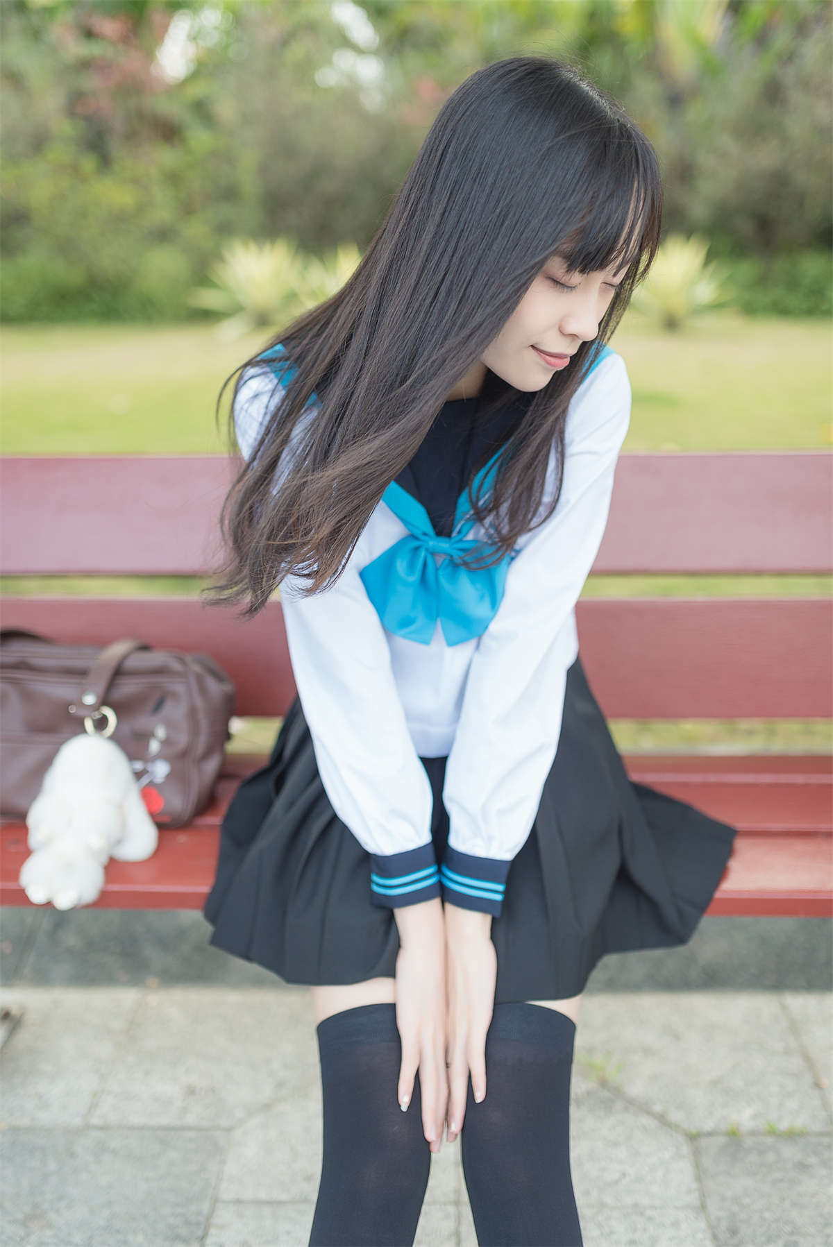 图片[2]-风之领域 NO.003 校服黑丝-日更街拍