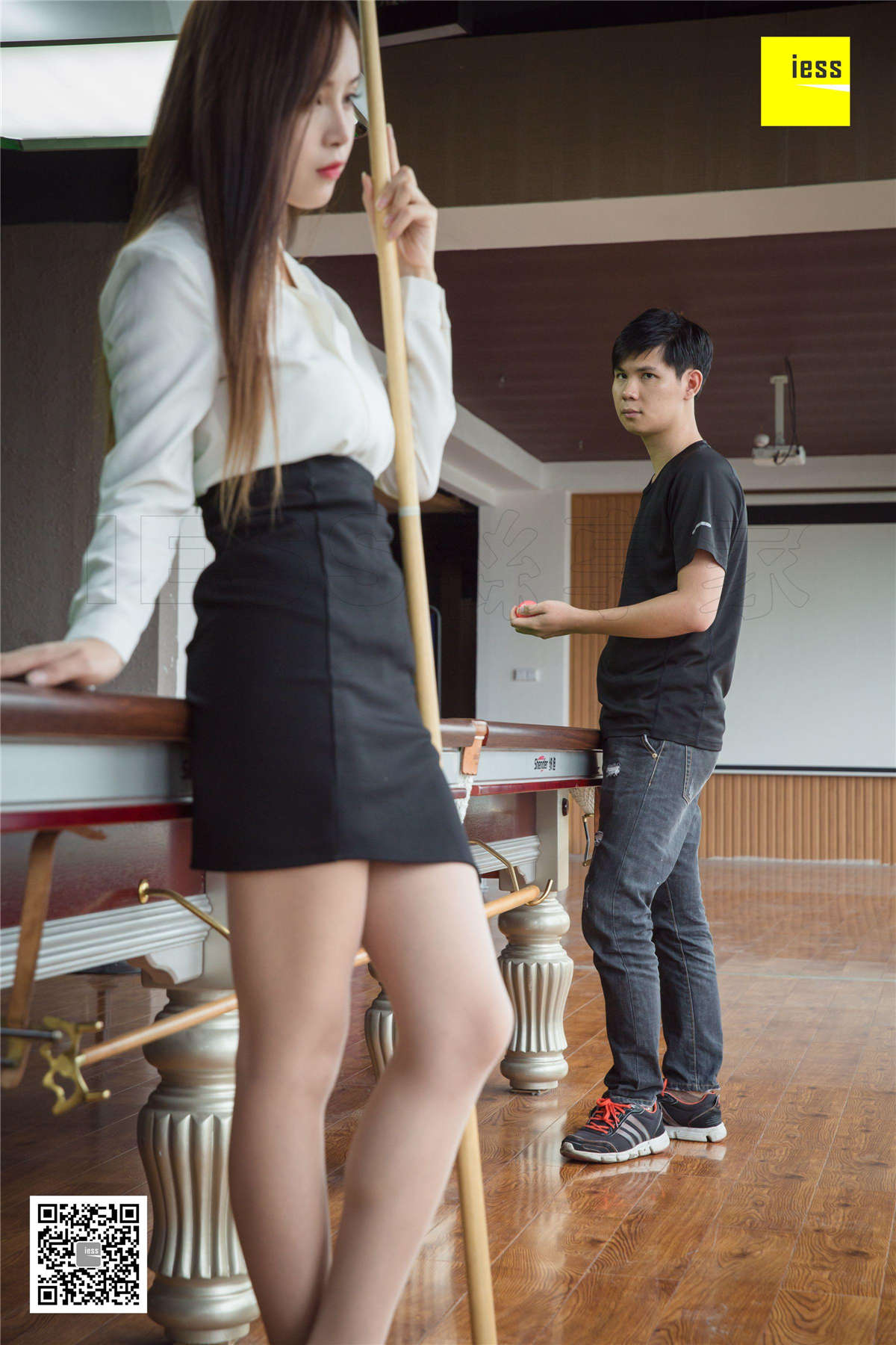 图片[2]-IESS异思趣向 魔鬼周三特刊37期 小羽 可以教我打台球吗-日更街拍