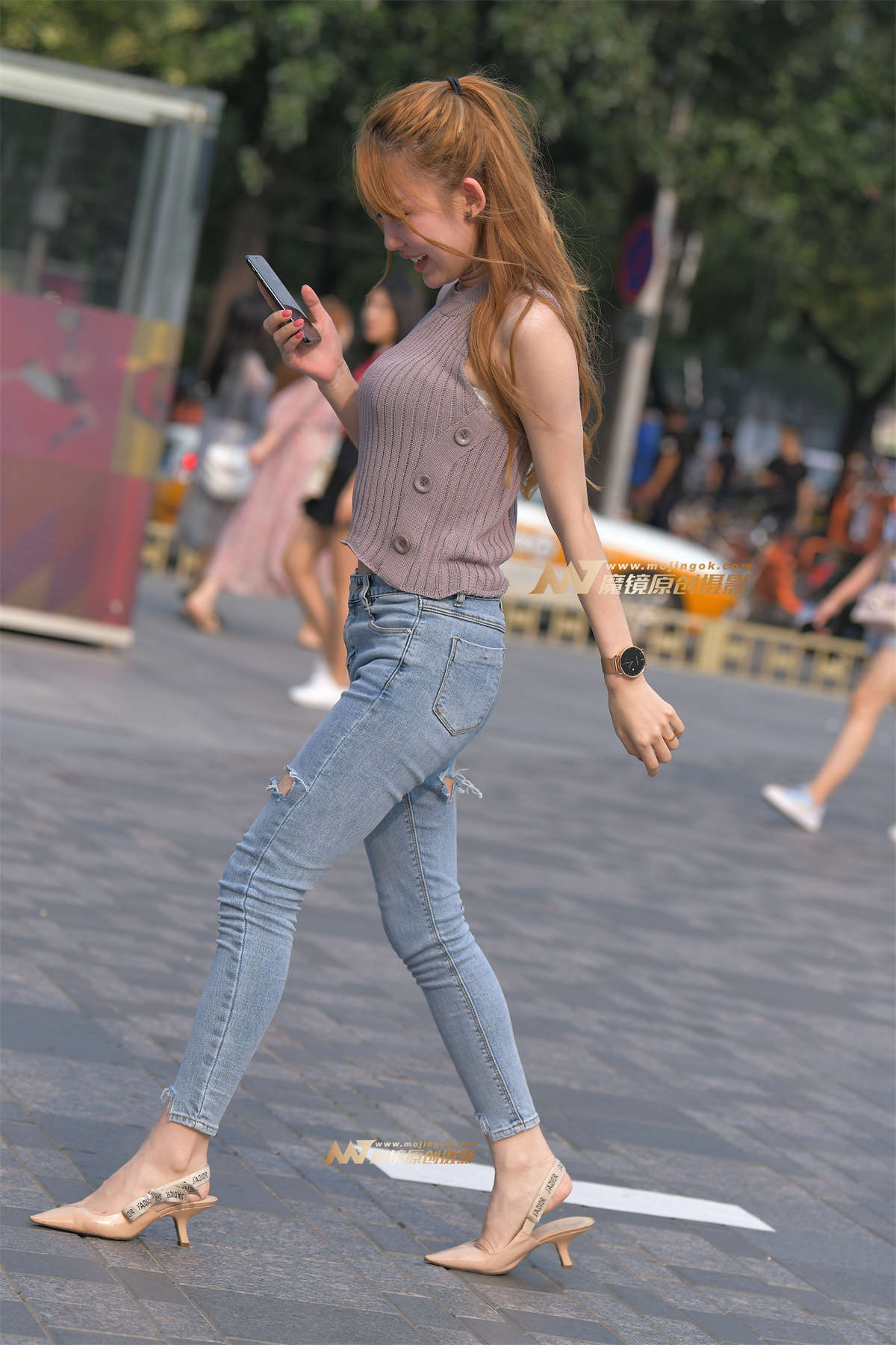 图片[2]-【红石赛帖】漂亮性感牛仔裤美女-日更街拍