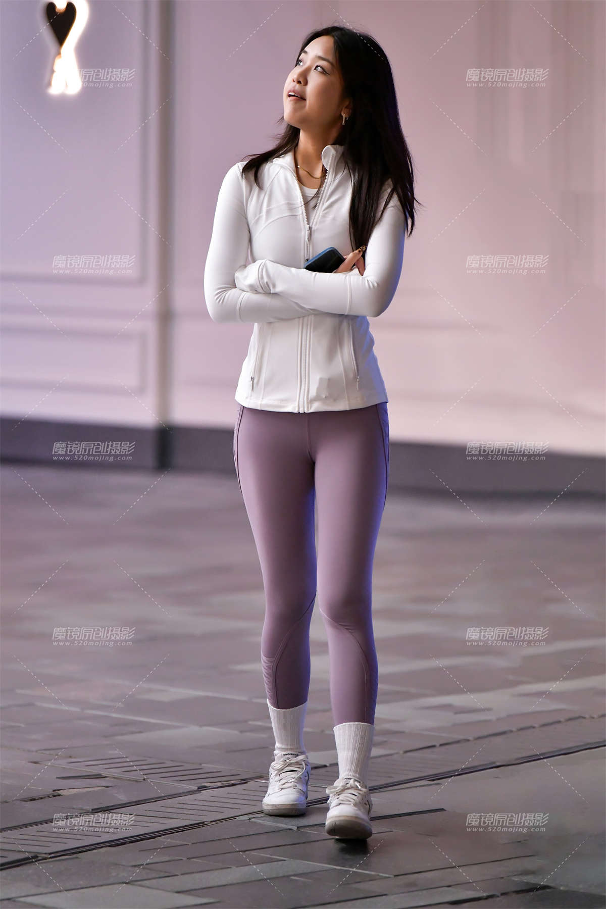 图片[2]-★水粉瑜伽紧身裤美女-日更街拍