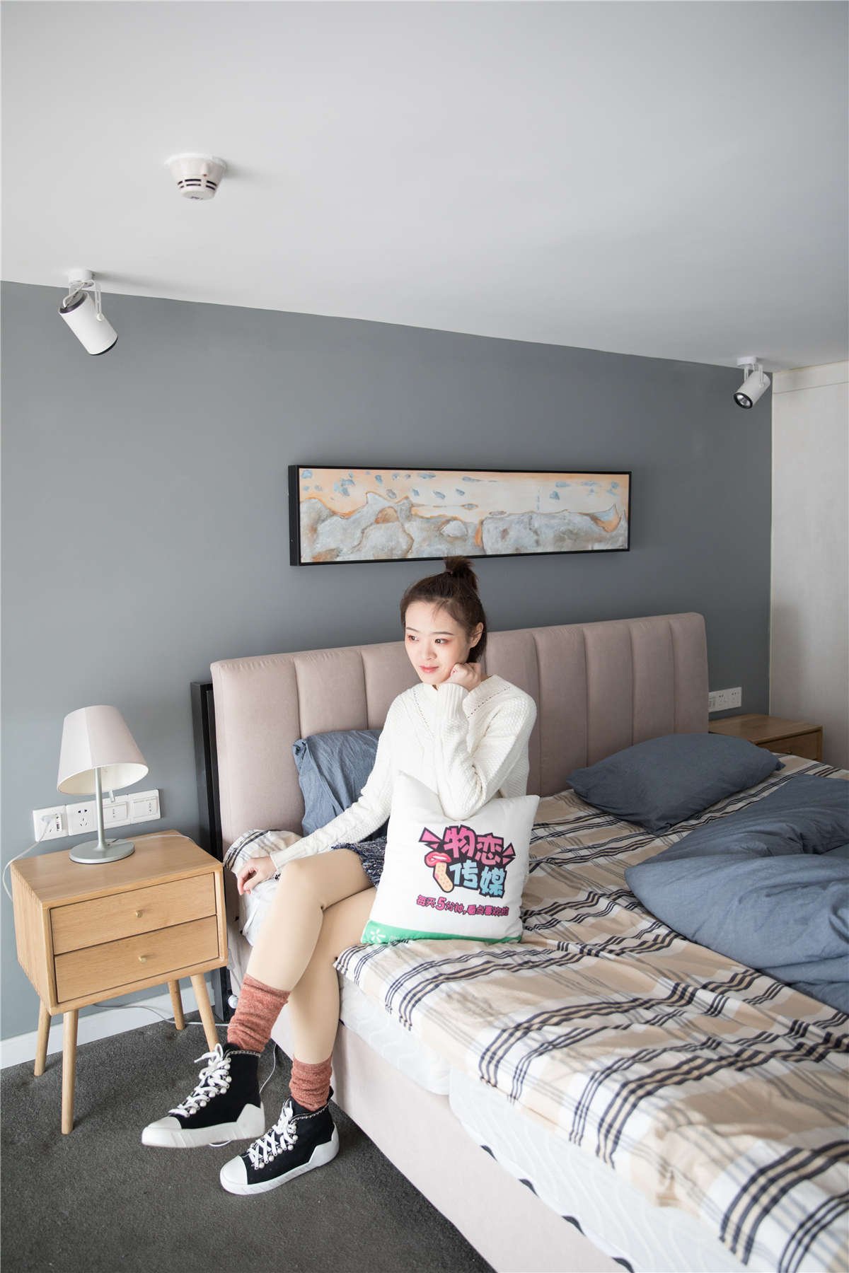 图片[2]-物恋传媒No.143期：如夕-甜美笑容，甜美堆堆袜-日更街拍