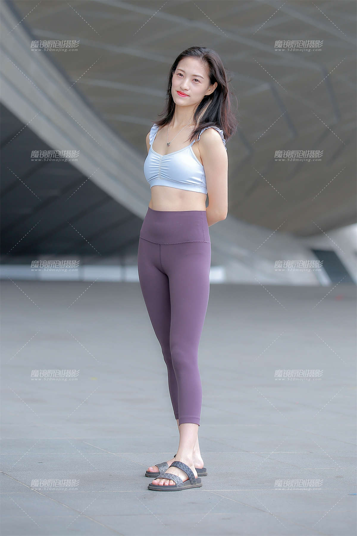 紫色瑜伽裤学员插图1