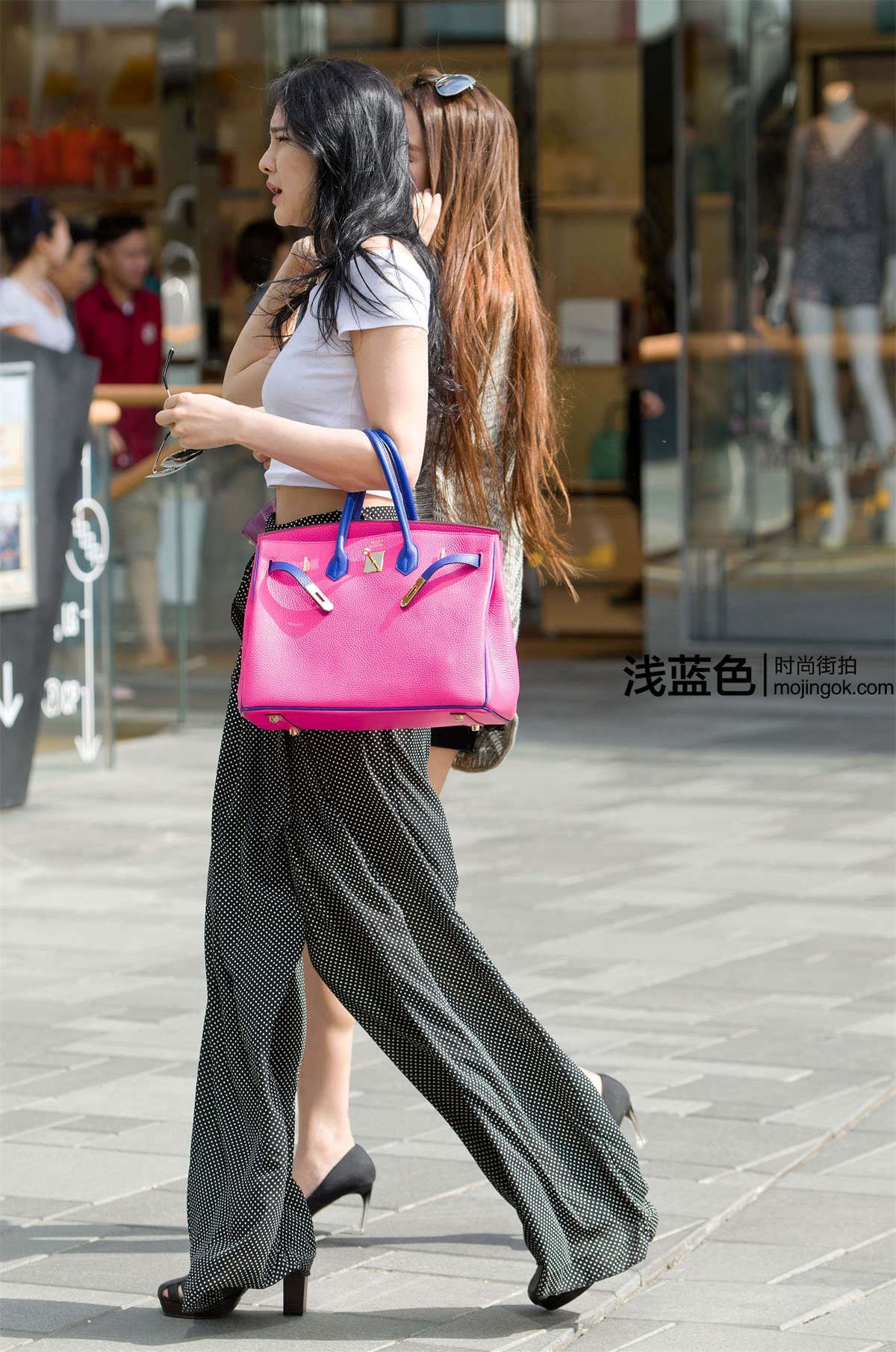 图片[2]-白T 阔腿裤（15p）-日更街拍