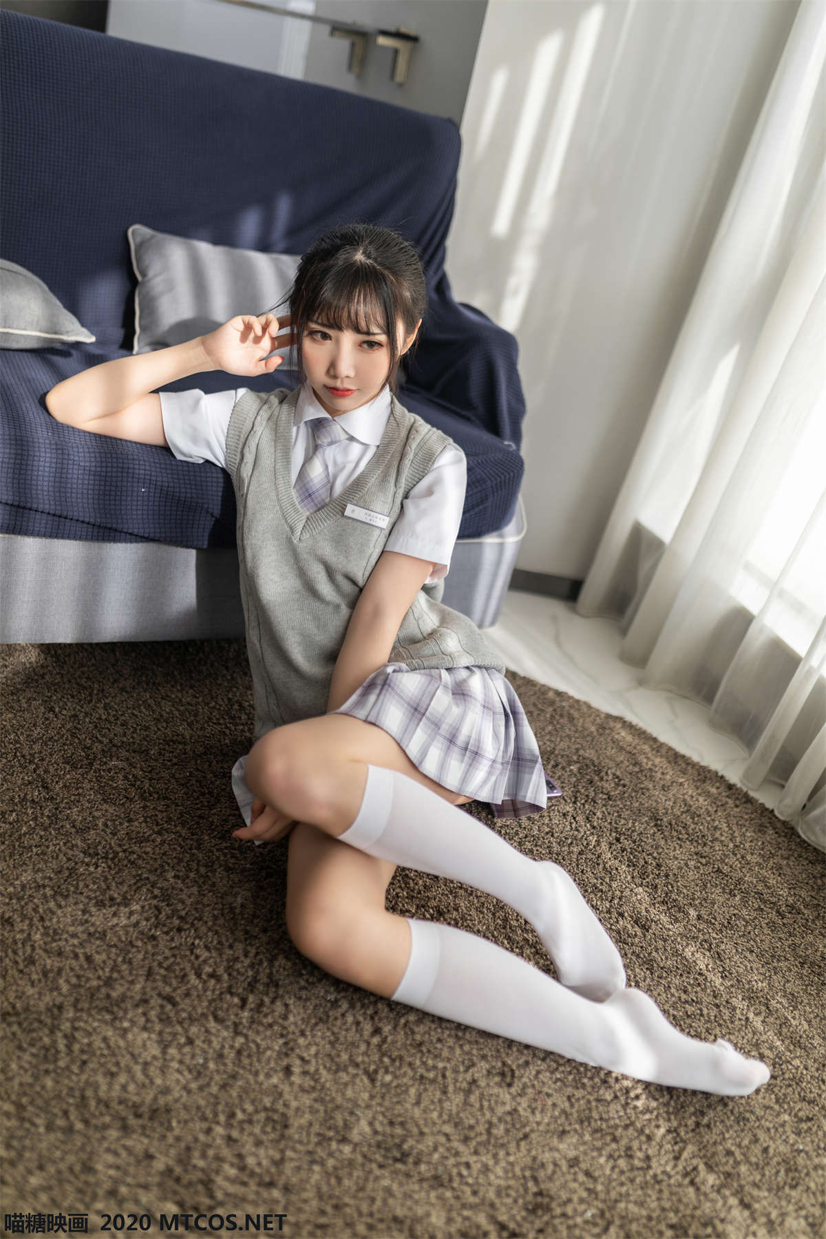 图片[2]-喵糖映画 JKL.001 制服少女-日更街拍