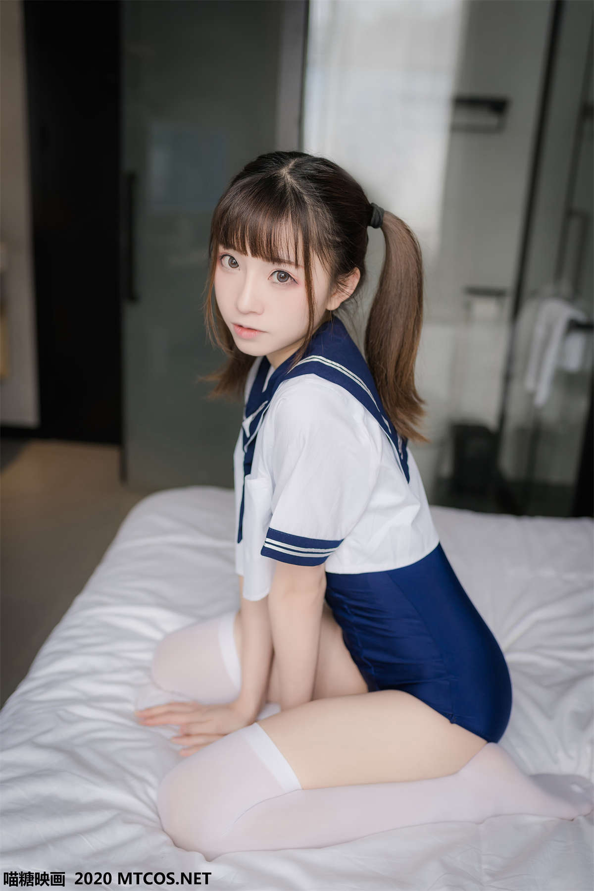 图片[2]-喵糖映画 JKL.006 泳装JK制服-日更街拍