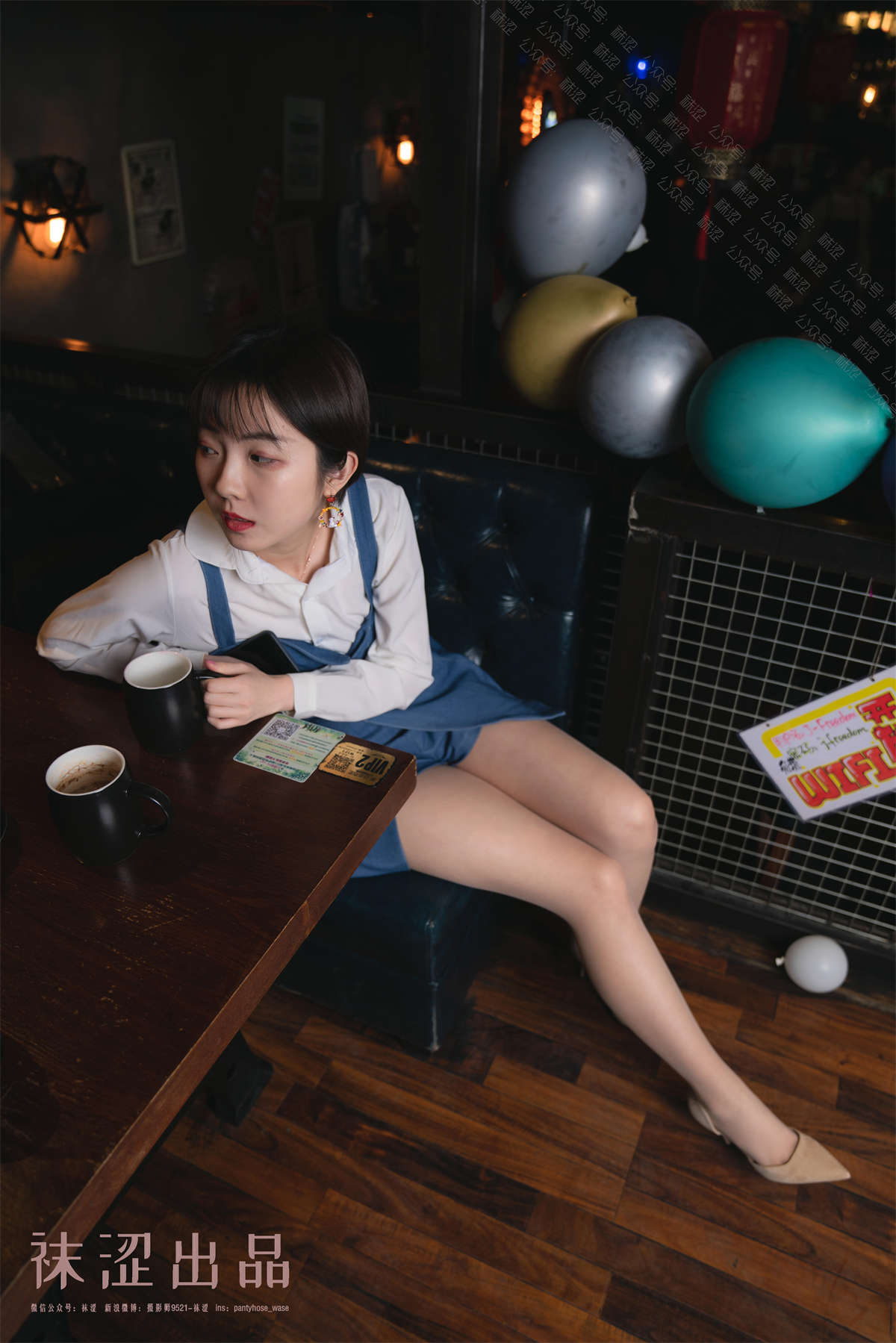 图片[2]-袜涩写真 VOL.059 暖暖牛仔连体裤-日更街拍