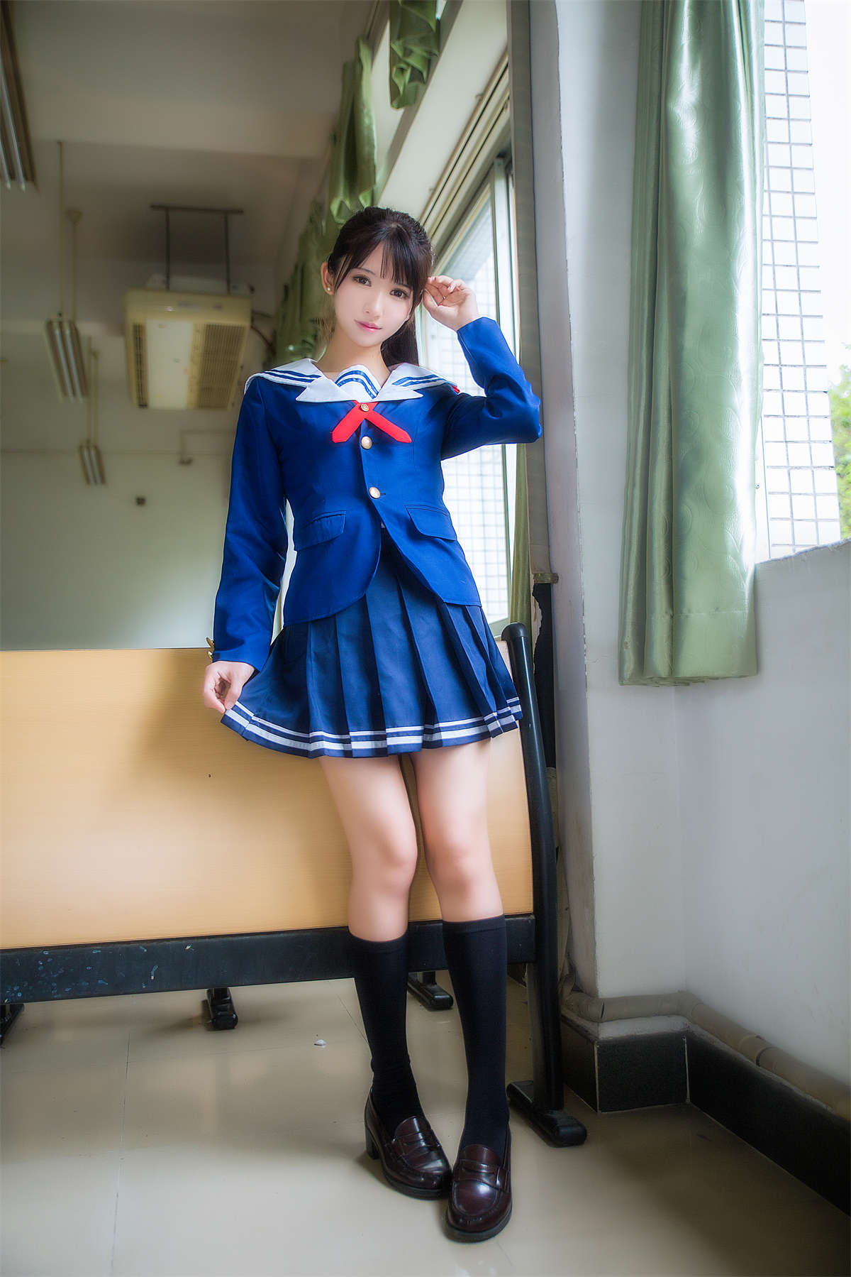 图片[2]-鳗鱼霏儿 No.041 圣人惠之校服-日更街拍