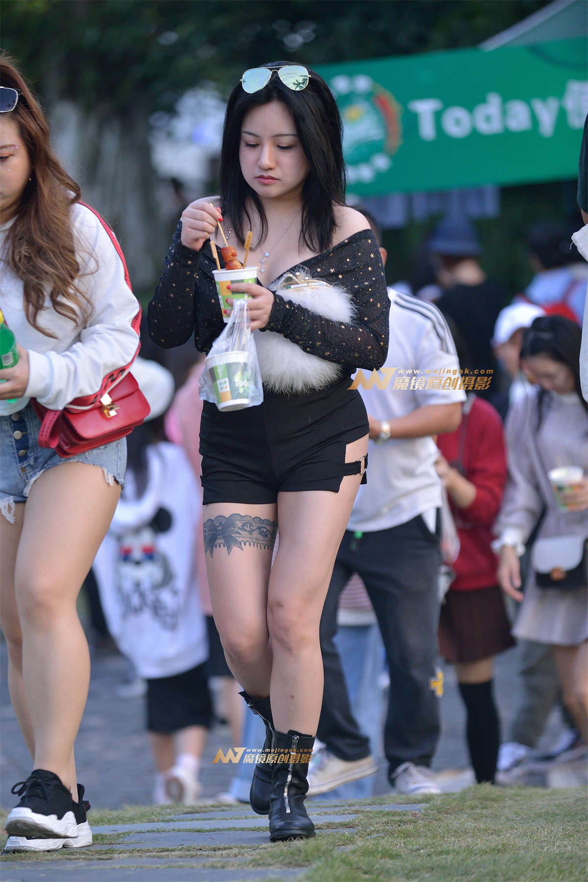 丰满热裤街拍-日更街拍