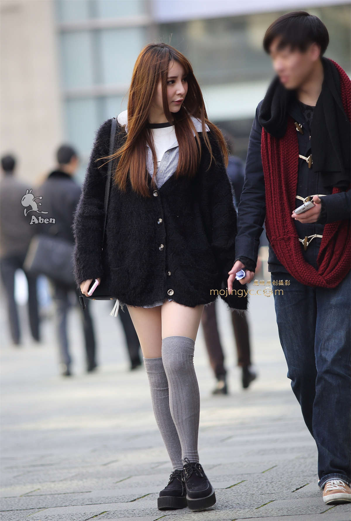 阿奔.2014.2.22.冬日再遇电眼MM.8P-日更街拍