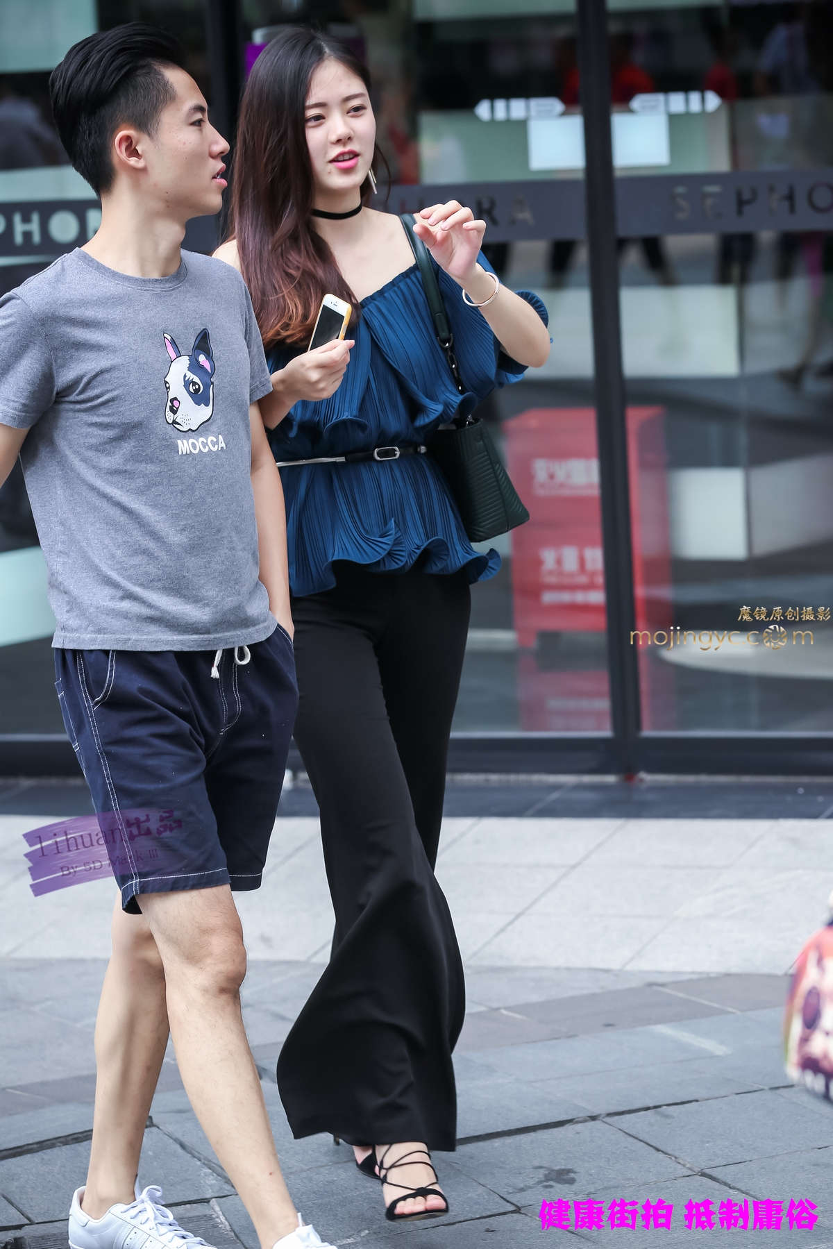 李欢原创-黑裤，美女（18P）-日更街拍