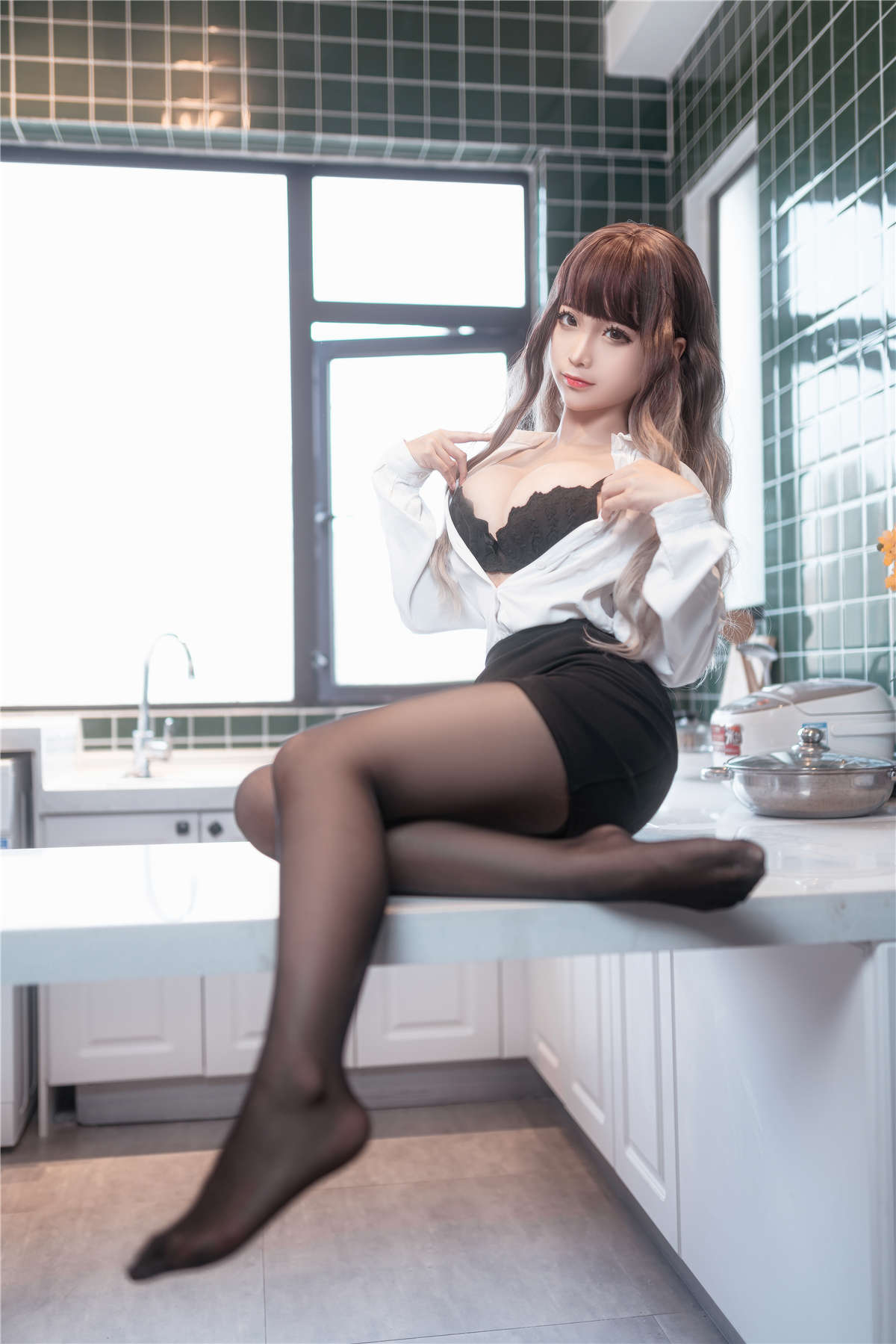 知名动漫博主-蠢沫沫 制服-日更街拍