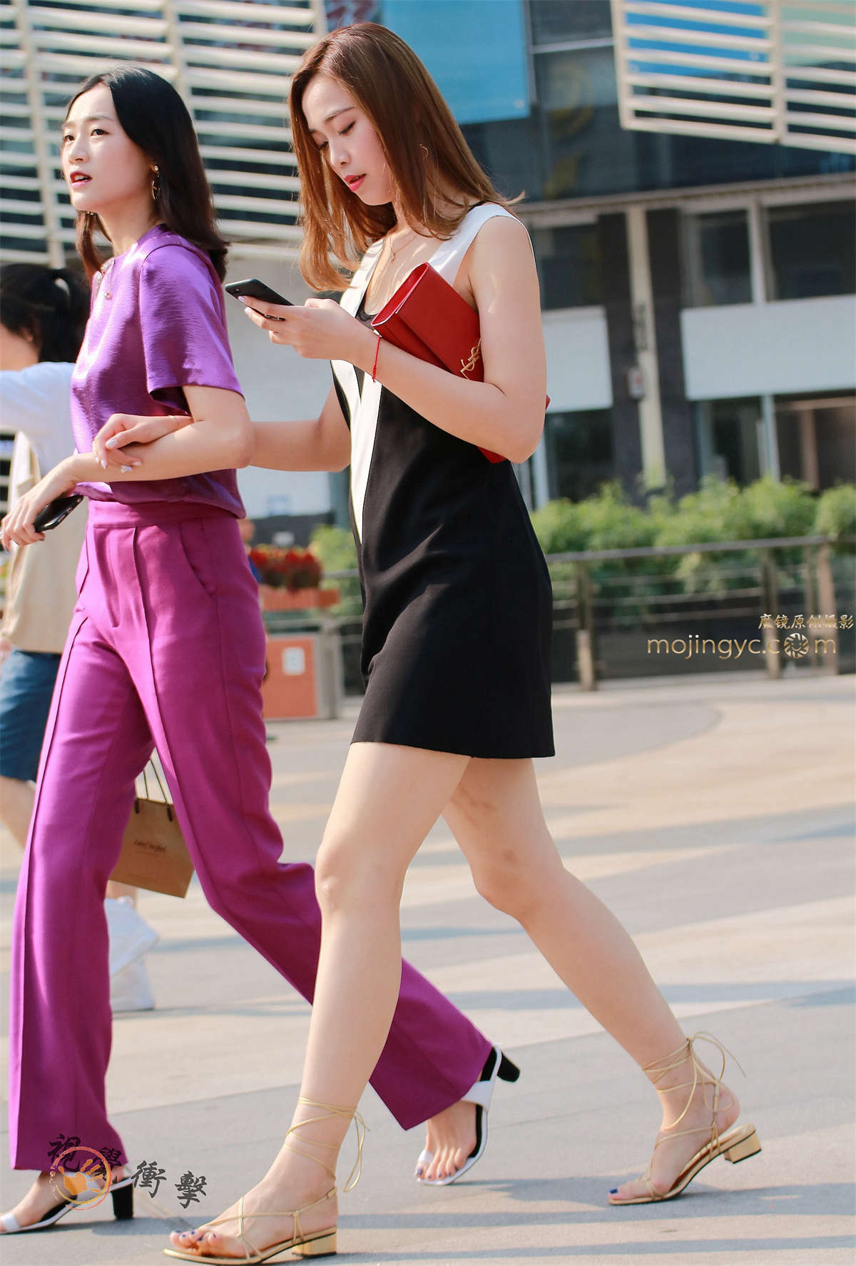 长腿高挑 俩大美人-日更街拍