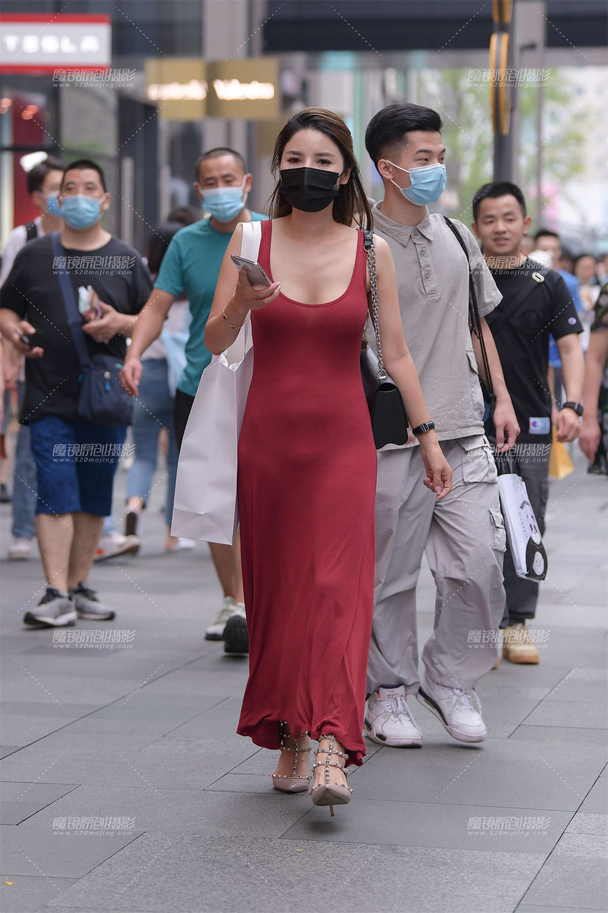 图片[2]-魅力红裙美女~-日更街拍