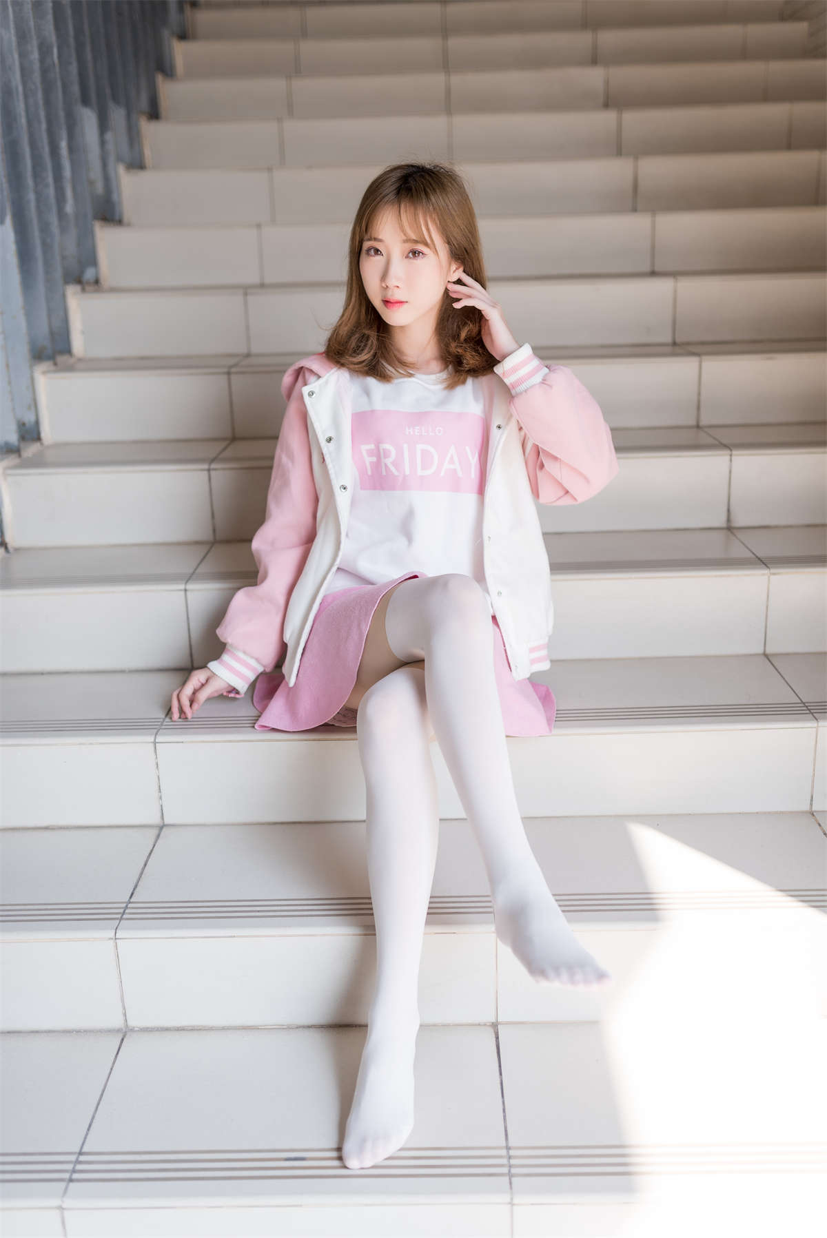 图片[2]-风之领域 NO.026 粉色系校花女神-日更街拍