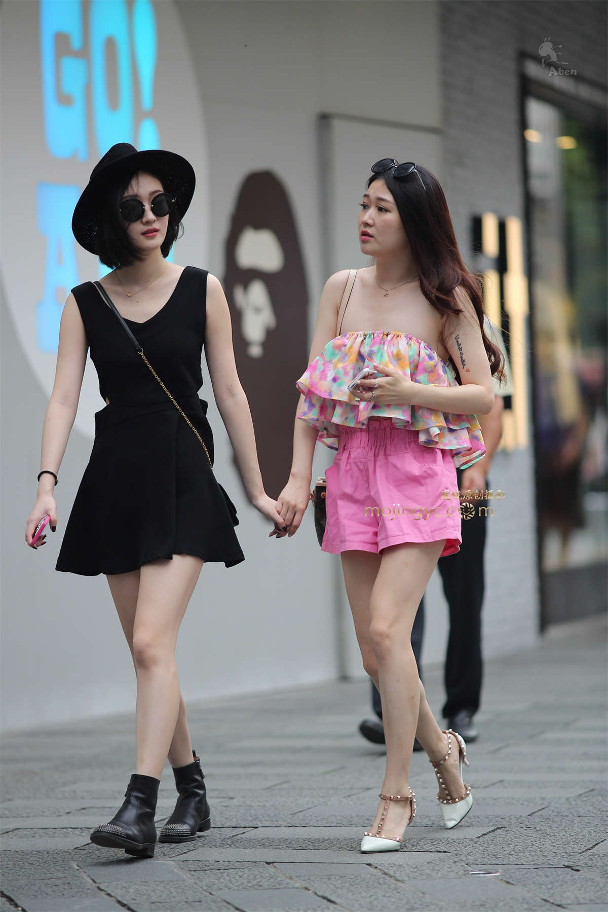 阿奔.2015.9.03.花色抹胸 & 黑裙.12p-日更街拍