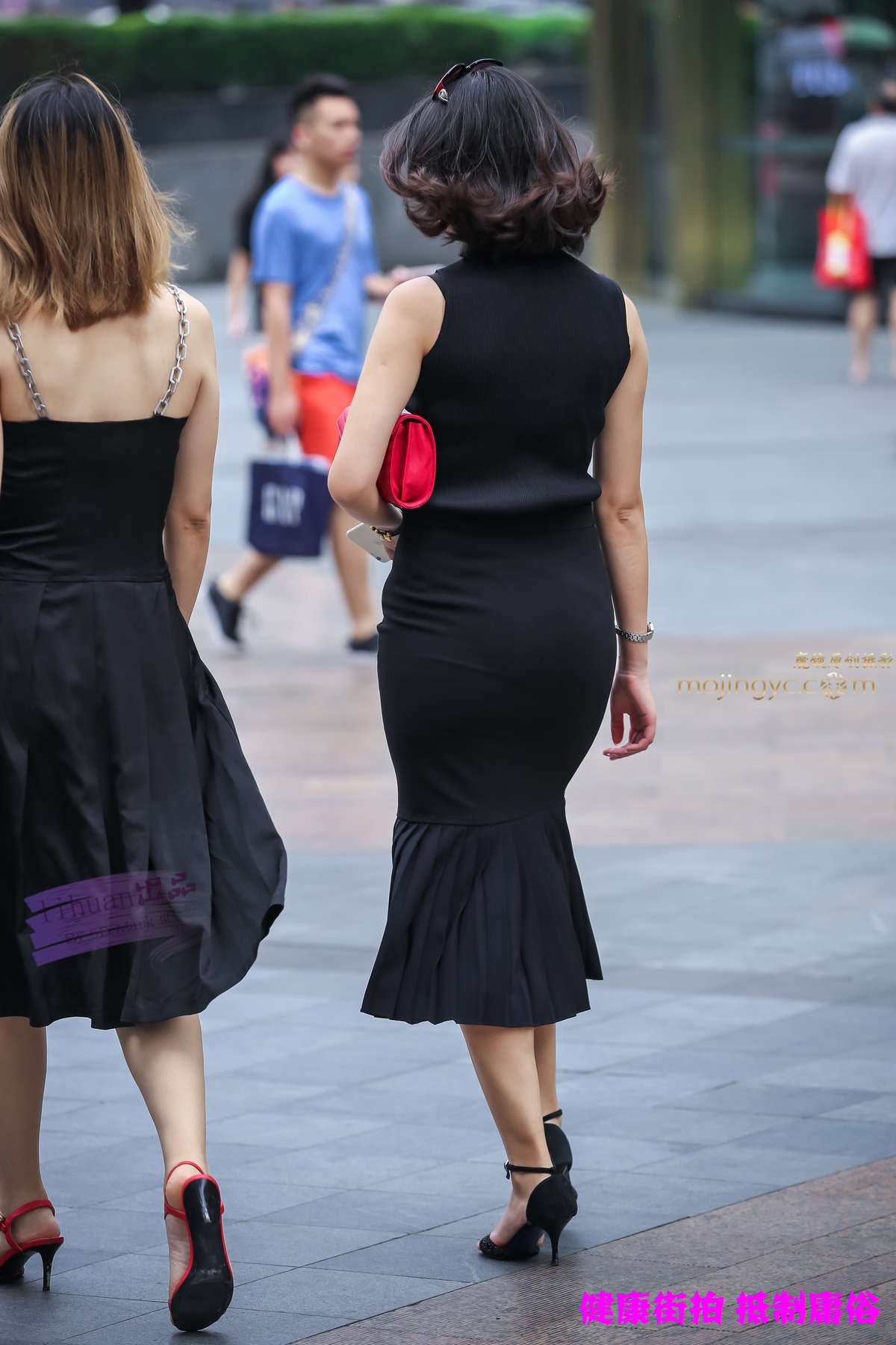 李欢原创-美女，黑色一步裙（17P）-日更街拍